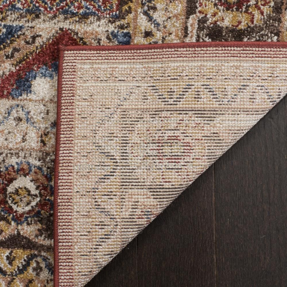 Bijar Blue and Brown 8' x 10' Synthetic Area Rug