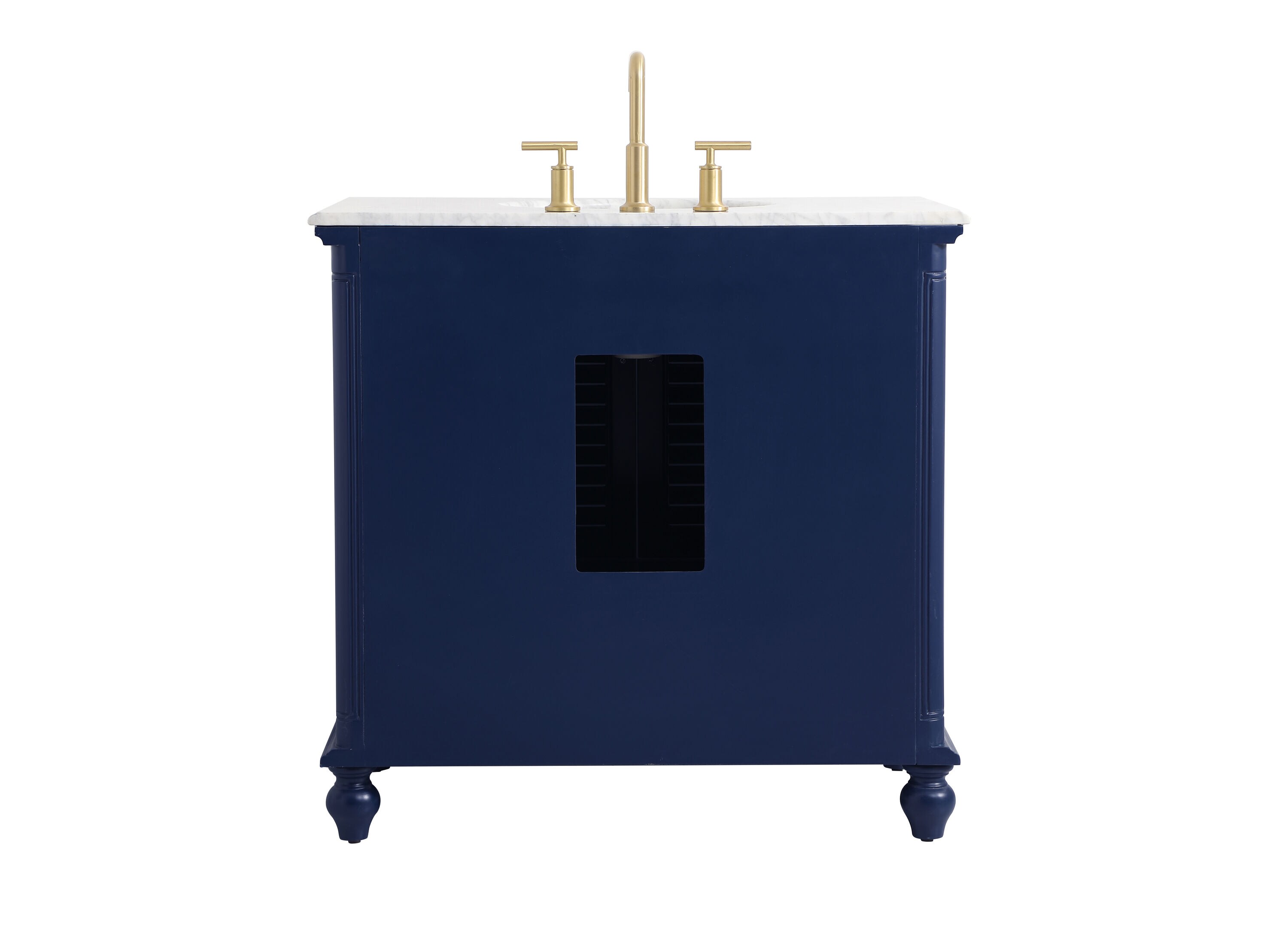 Elegant Decor Home Furnishing 36-in Blue Undermount Single Sink