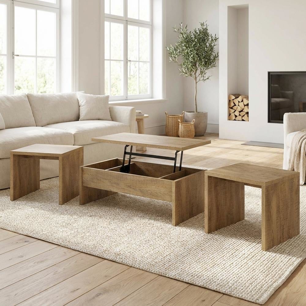 FurniFact BO4035164WHT Accent-Table-Sets - View #3