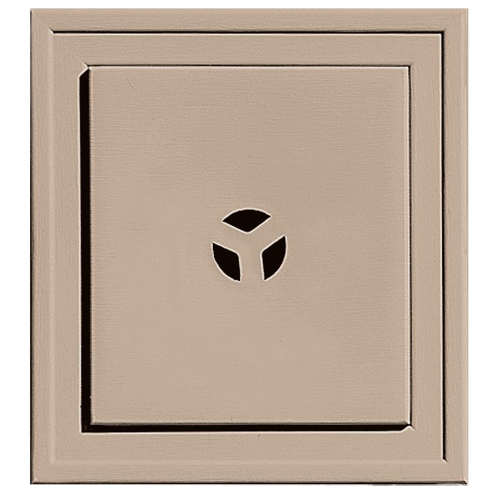 Builders Edge 130110003023 7.3125-in x 7.3125-in Wicker Vinyl Universal Mounting Block