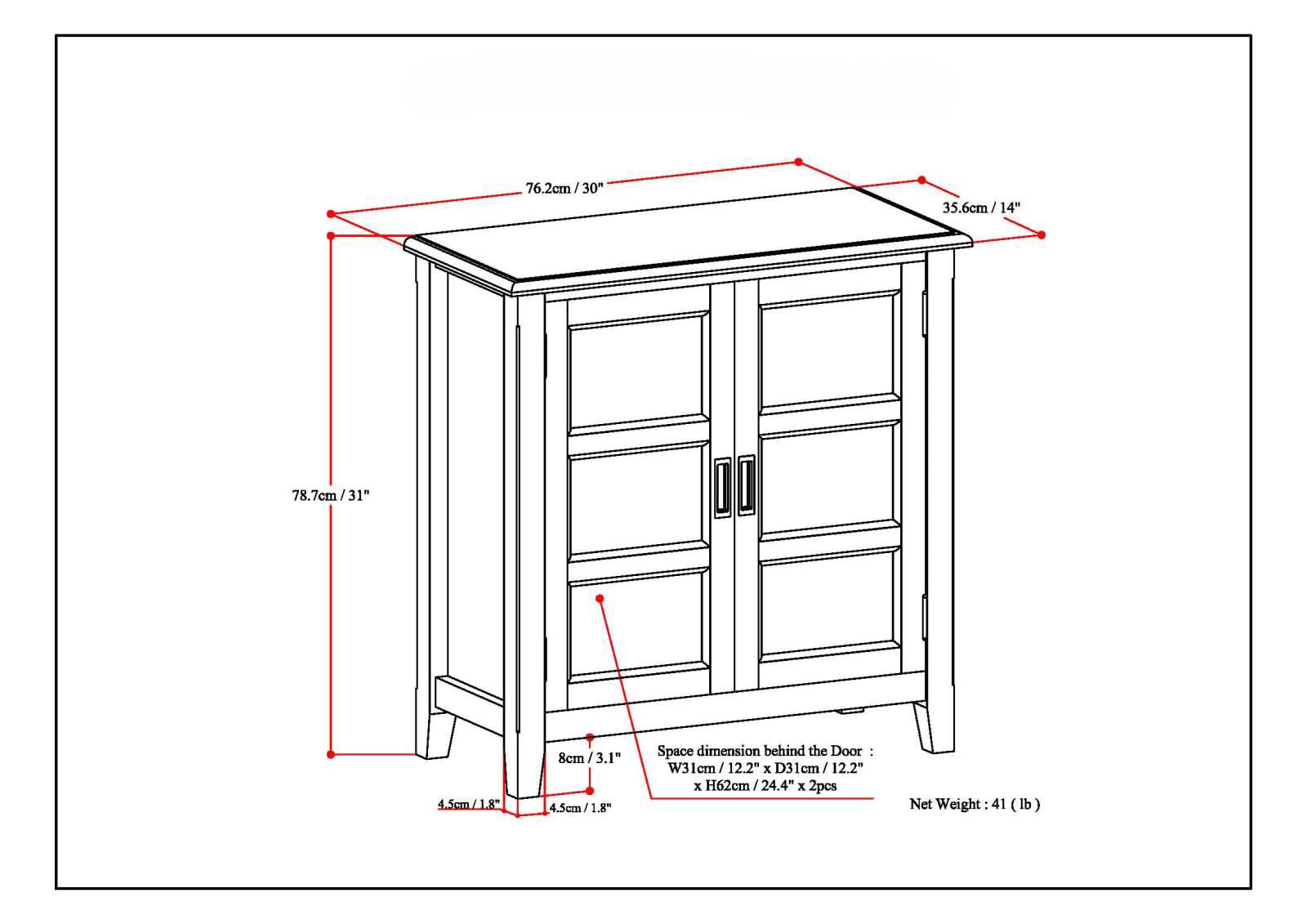 Simpli Home AXCBUR14-WH Gaming-Storage - View #12