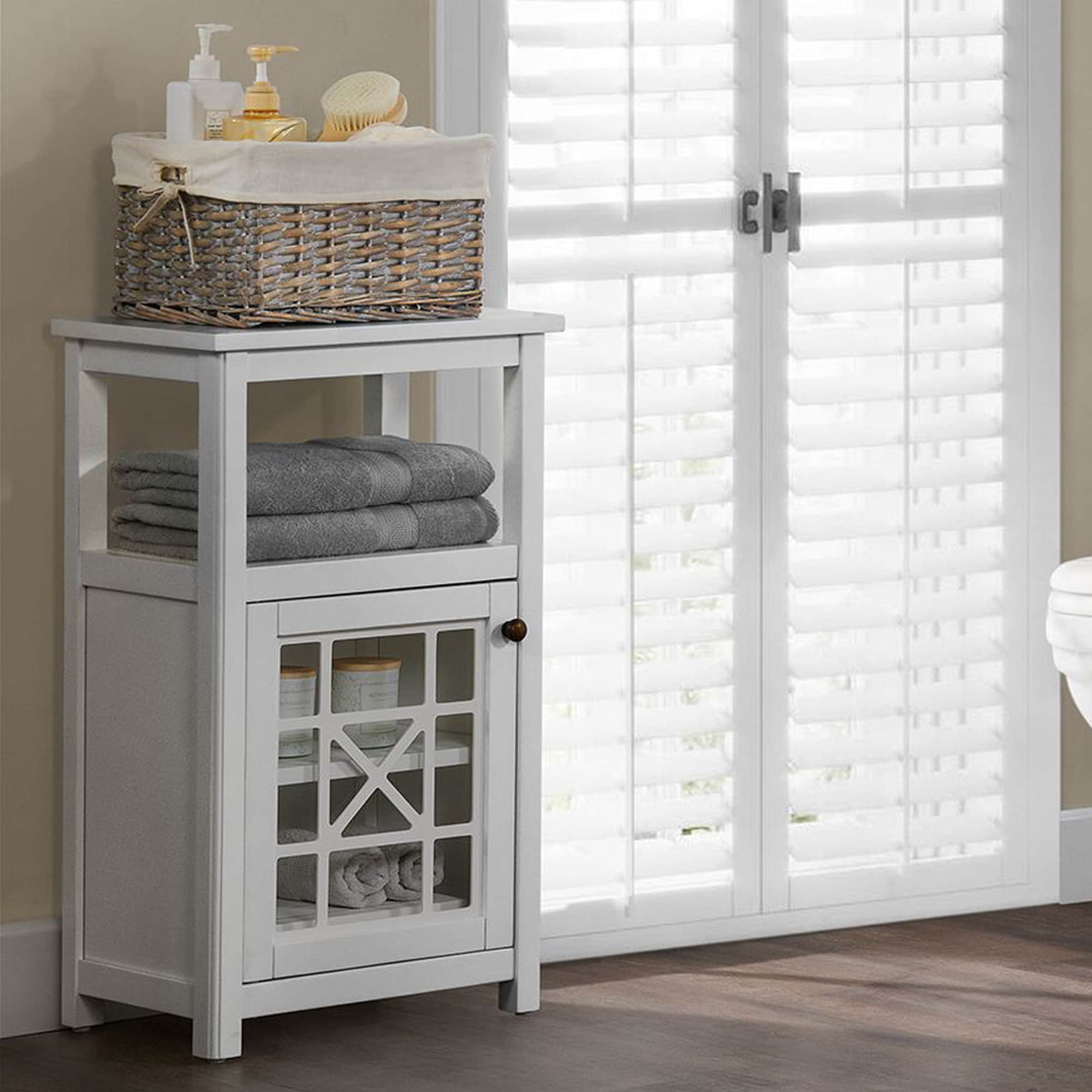 Alaterre Furniture ANDE78WH Linen-Cabinets - View #3