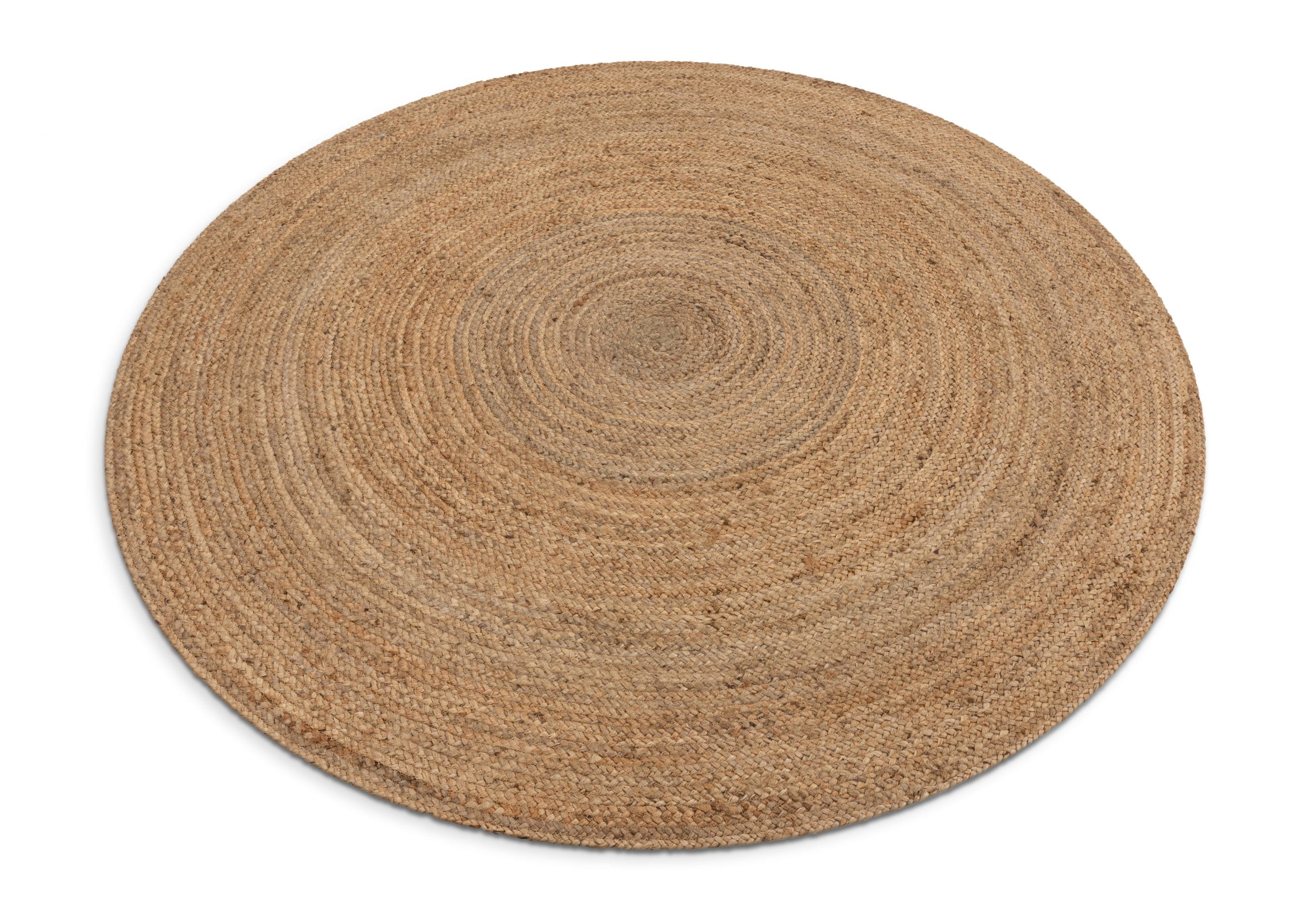 Brielle Natural Jute 4' Round Hand-Braided Rug