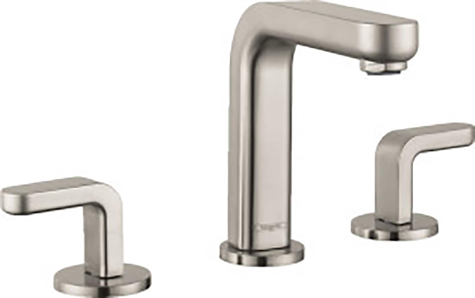 Metris S Brushed Nickel Widespread 2-handle WaterSense Bathroom Sink Faucet with Drain | - Hansgrohe 31067821