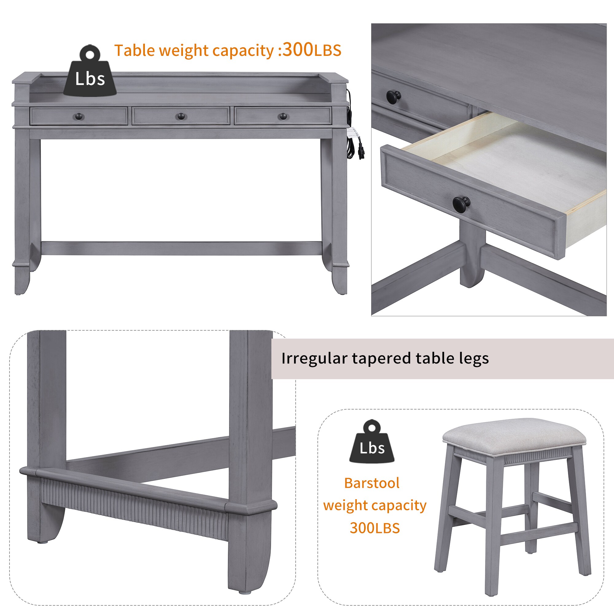 SINOFURN SYA330203GY Dining-Sets - View #6