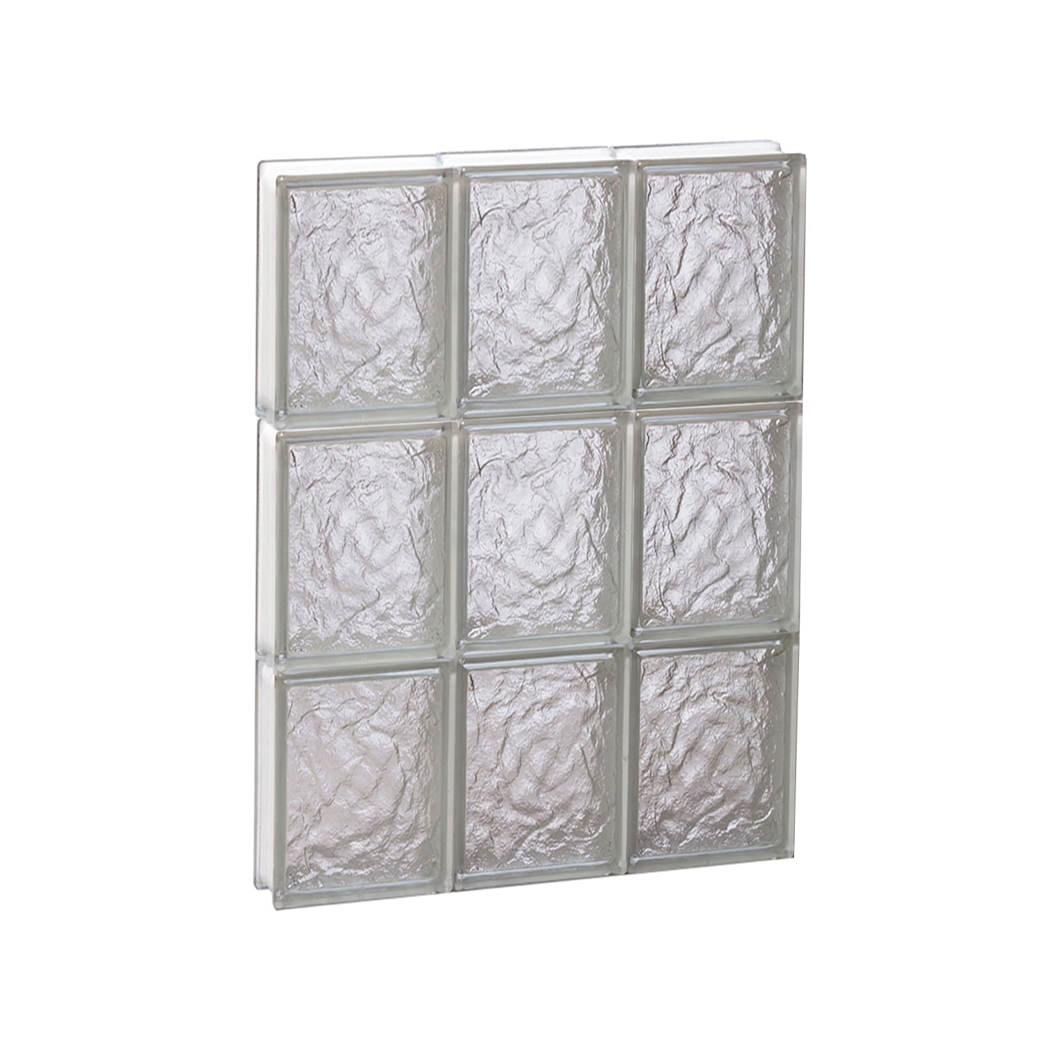 REDI2SET S1824IS Ice Glass 17-1/4-in x 23-1/4-in Frameless Replacement Glass Block Window