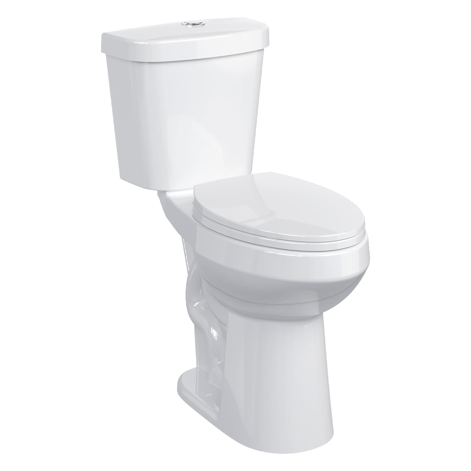 Garvee Two Piece Toilets for Bathrooms Extra Tall Toilet with 21 in Height Elongated with Soft Close Seat Power Flush One point Two Eight GPF Top Press Flush