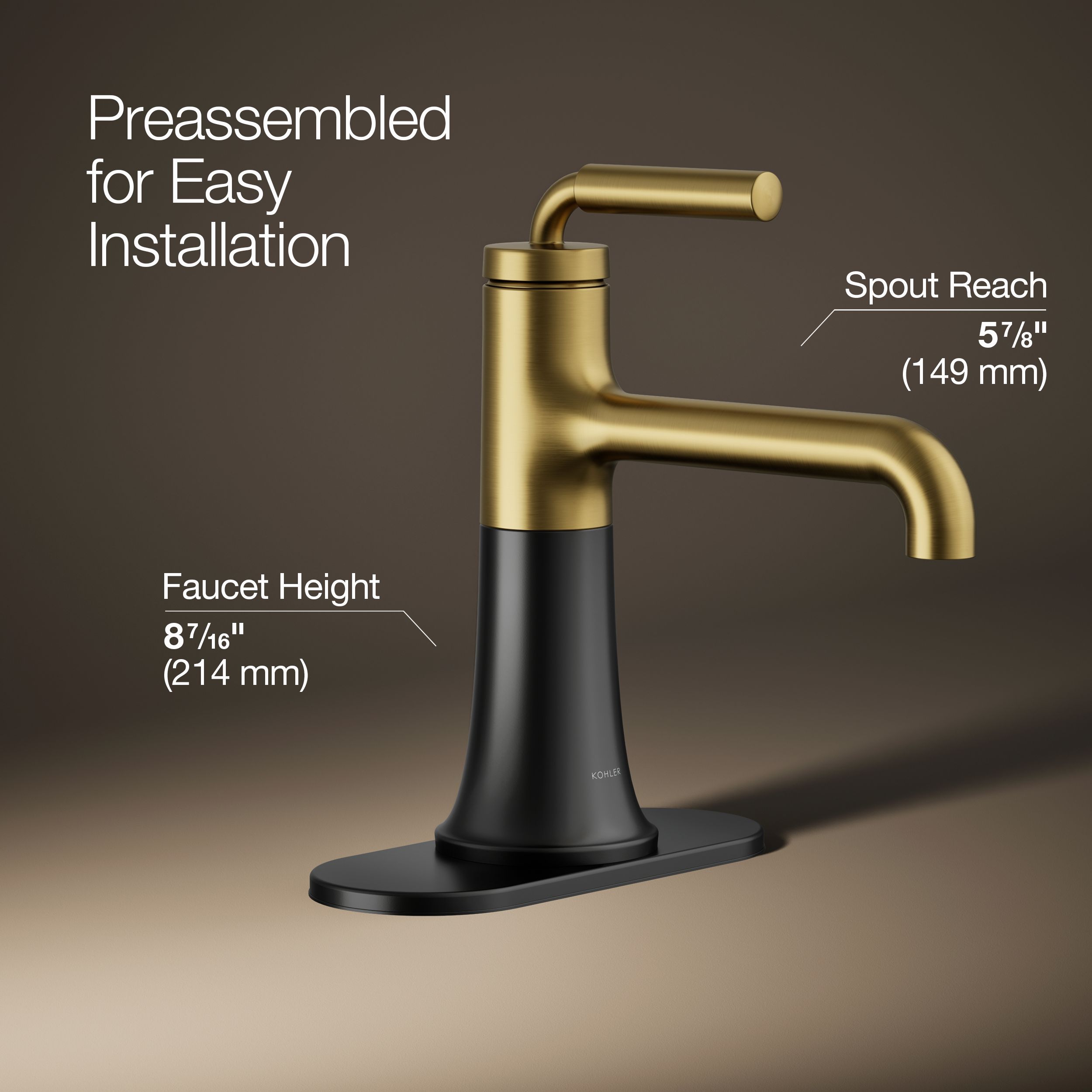 KOHLER 27415-4-BMB Lavatory-Faucets - View #3