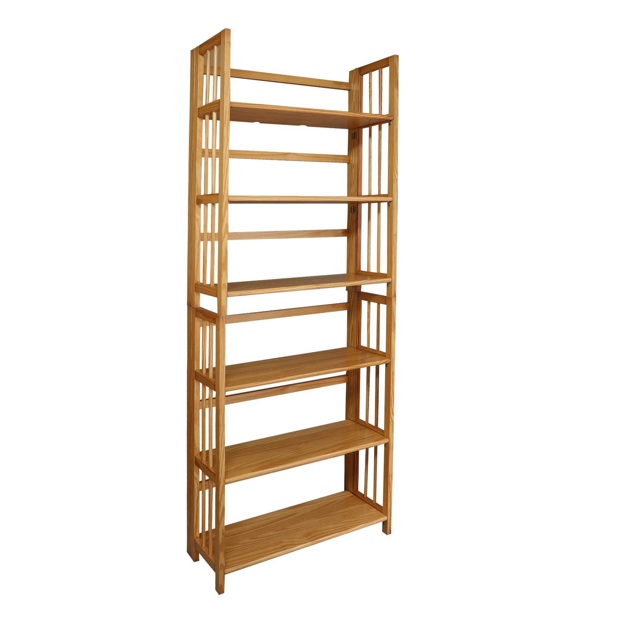 Casual Home Mission Natural Wood 3-Shelf Bookcase (27.5-in W x 38-in H ...