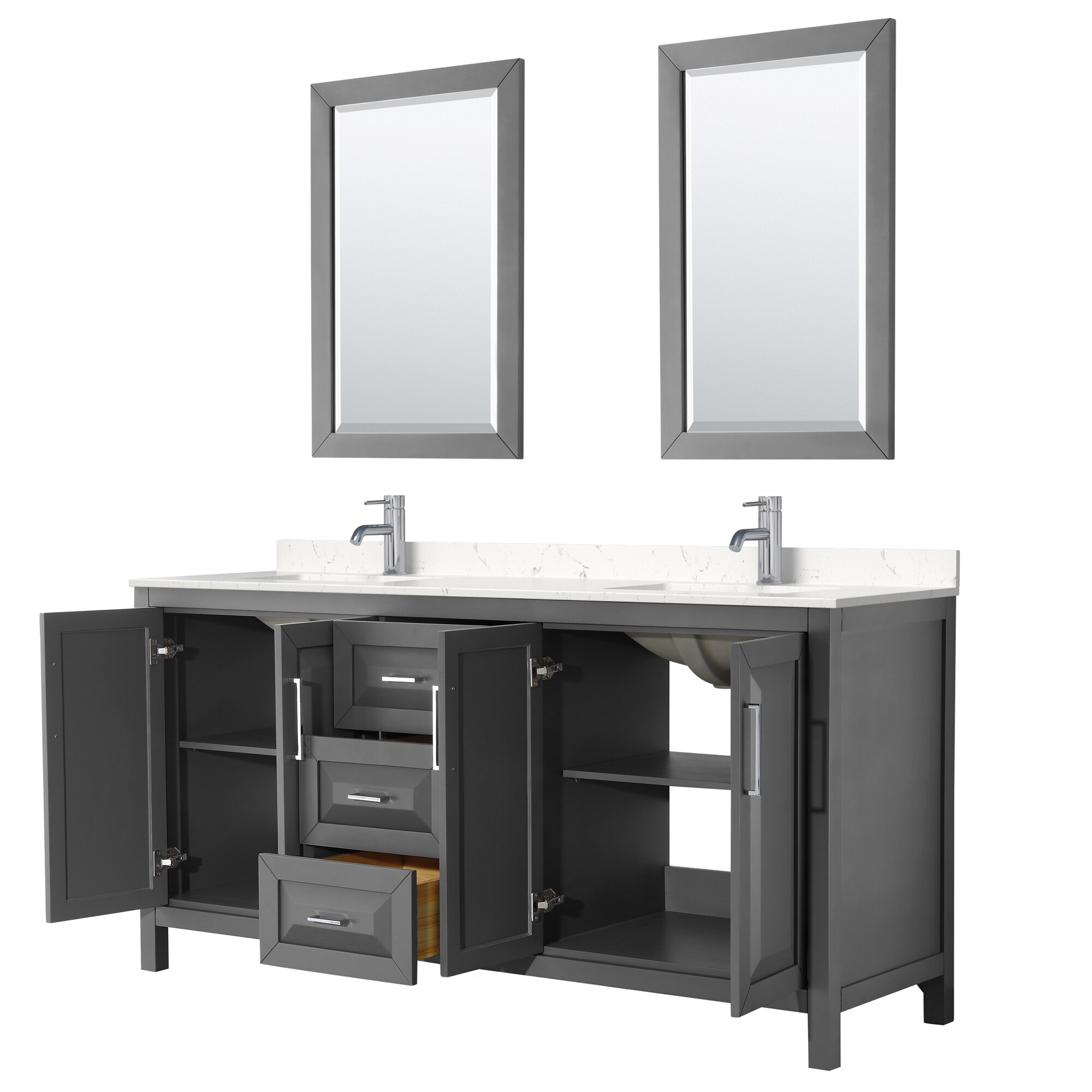 Wyndham Collection WCV252572DKGC2UNSM24 Bath-Vanity-Combo - View #2