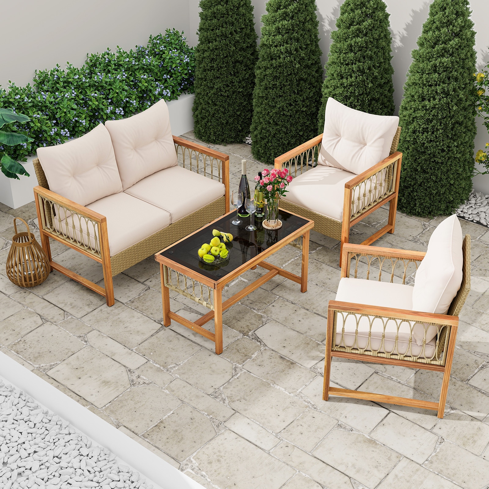 Ayelon 728BNLW4KHW72 Patio-Conversation-Sets - View #2