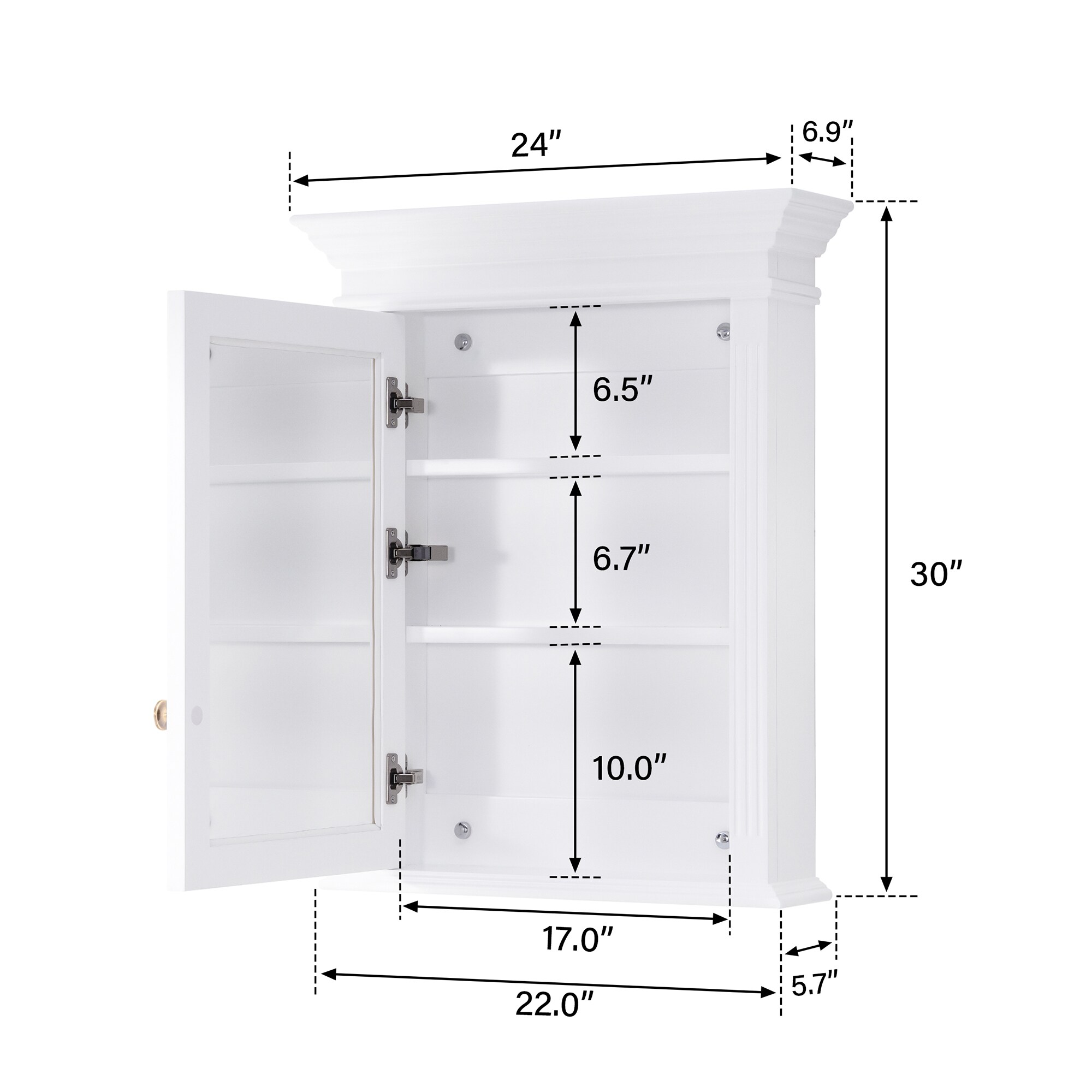 Forclover FMG2430-WT Bathroom-Medicine-Cabinets - View #8