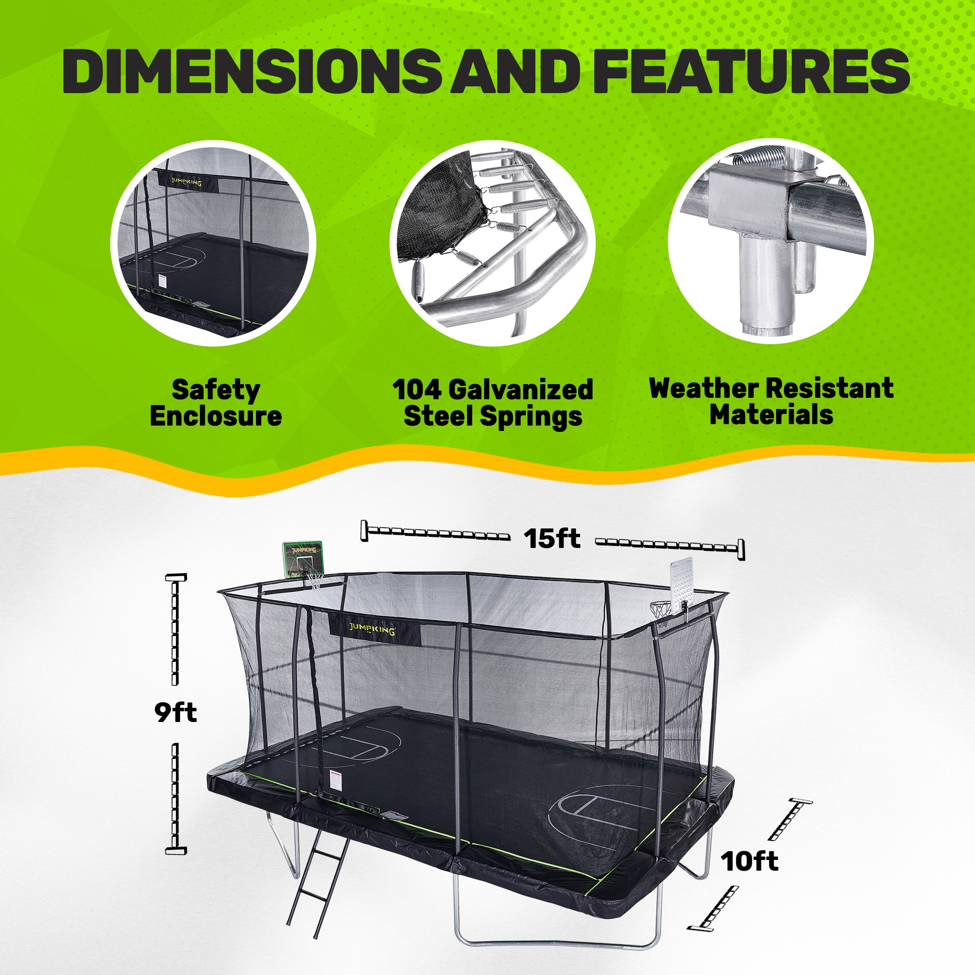 Jumpking JK1015RCBHC2 trampolines - View #2
