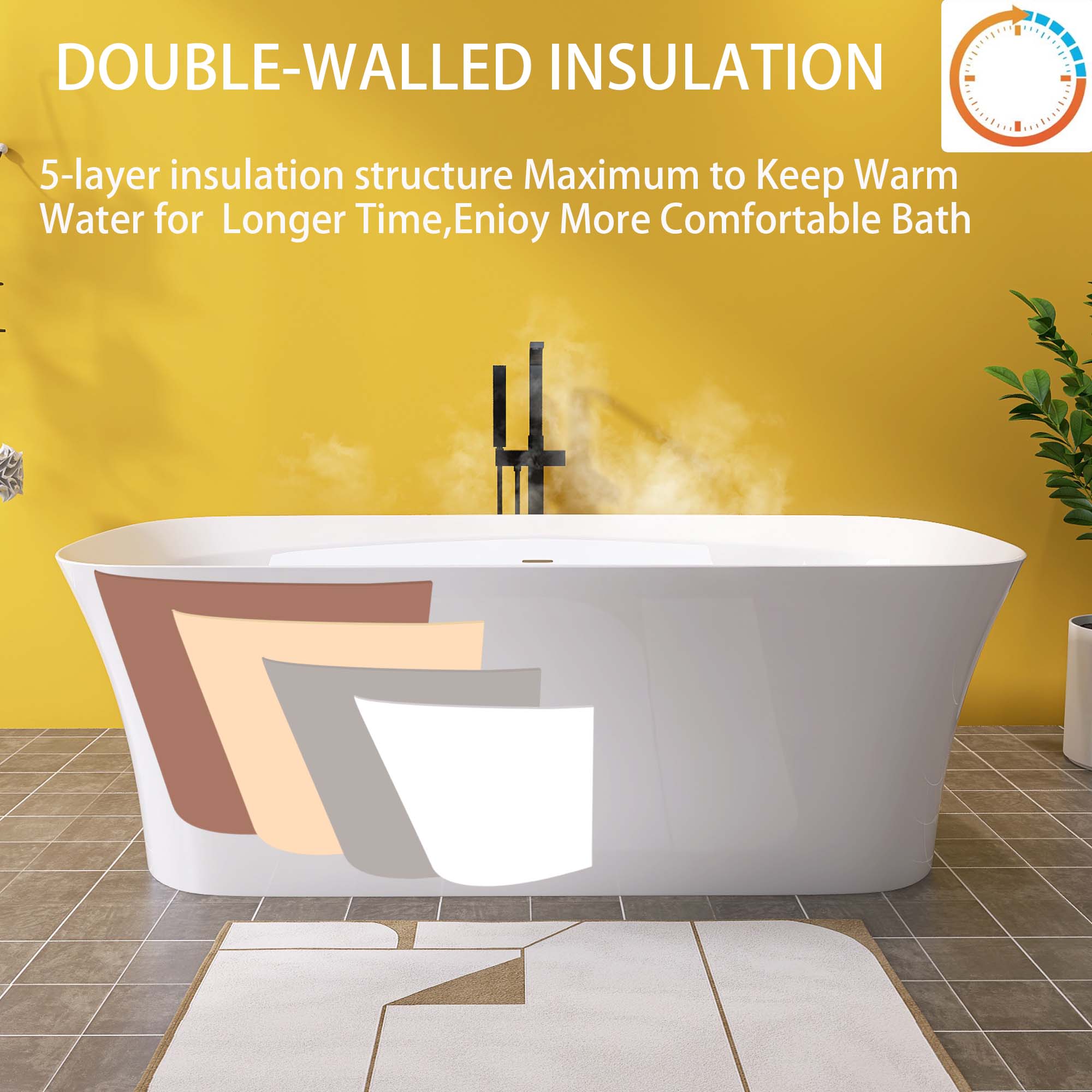 WELLFOR QBT-P342-W67EG bathtubs - View #7