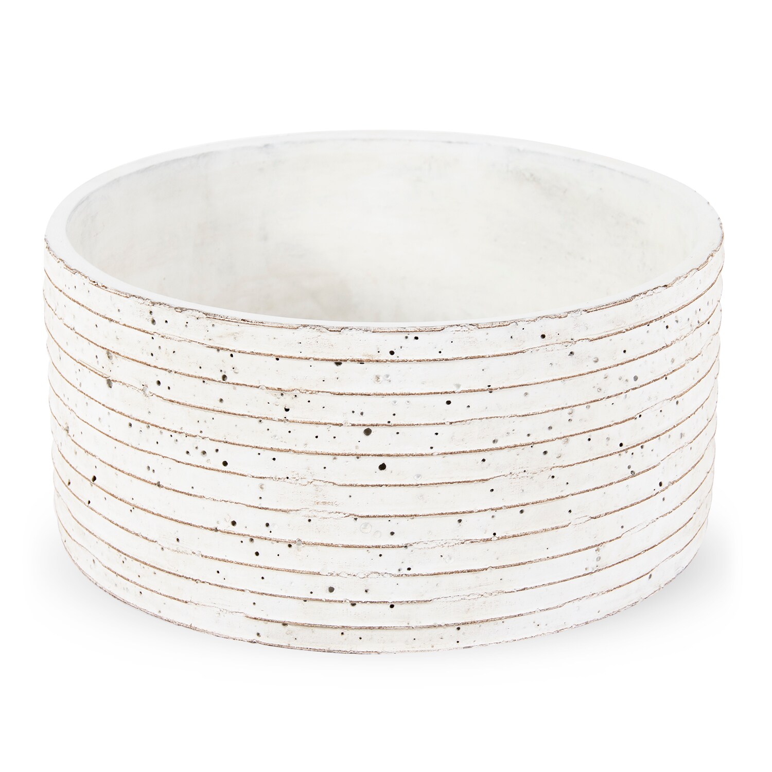 Vasesource ELOY510WH Round 10.0-Inches W Medium White Ceramic Indoor/Outdoor Planter
