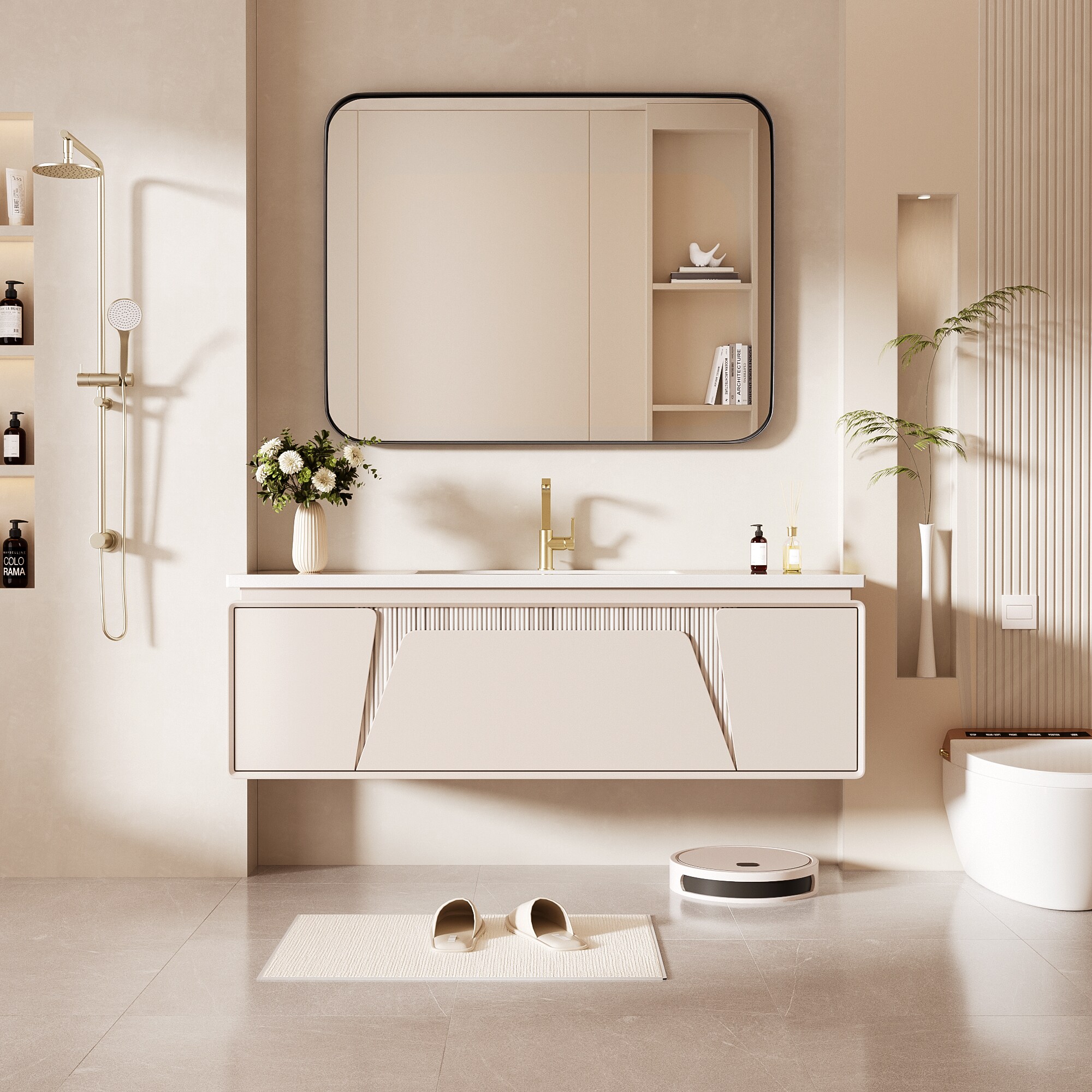 LOVMOR Y-TM2836-B Framed-Bath-Mirrors - View #3