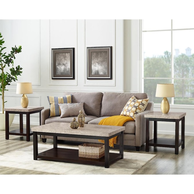 Set Coffee Table And Two End Tables, Living Room End Table Sets