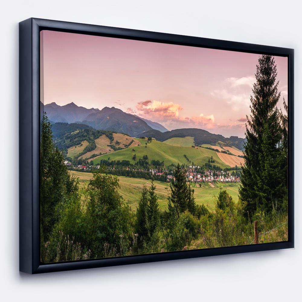 Designart FL11092-62-30-FLB Wood Floater frame 30-Inches H x 62-Inches W Landscape Canvas Print