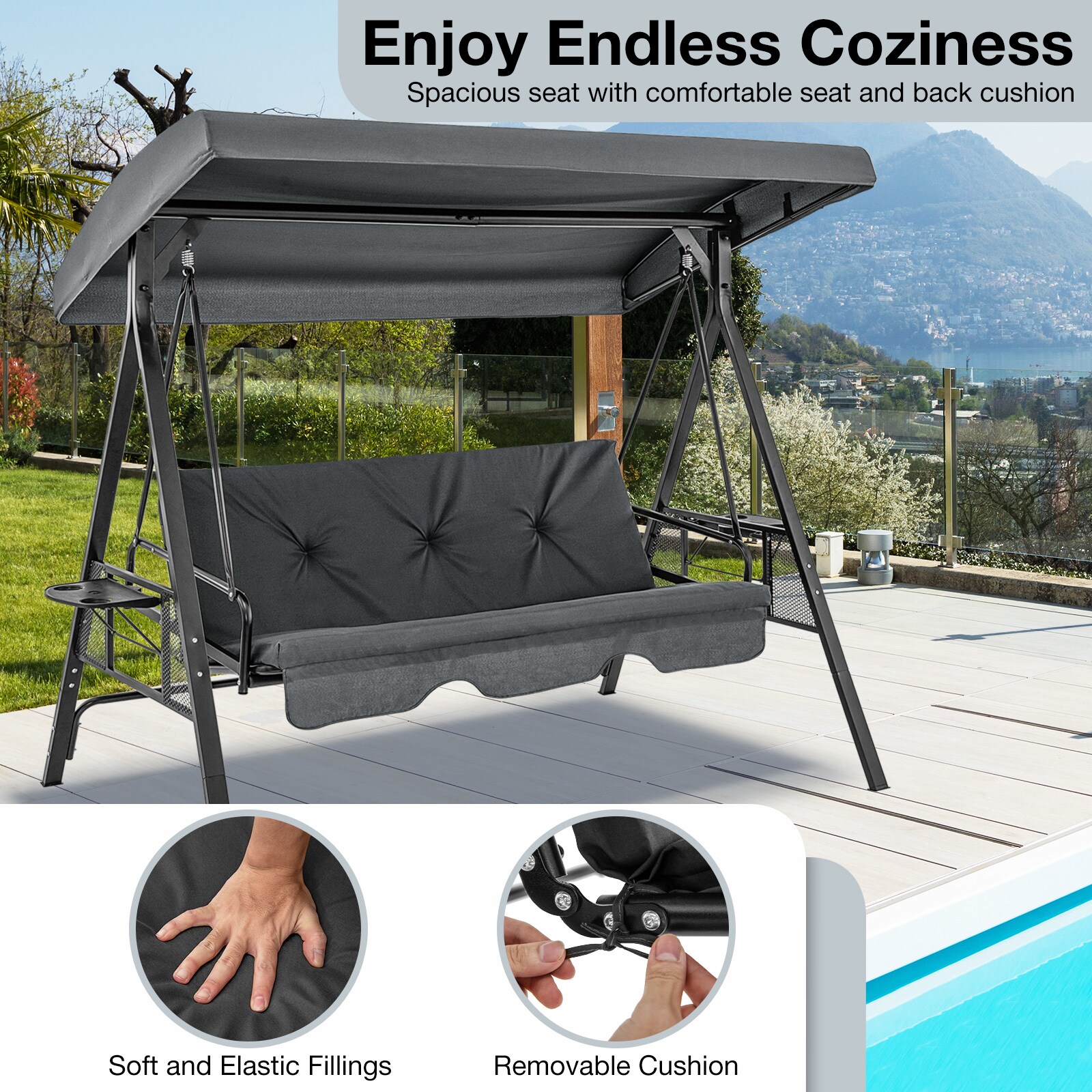 WELLFOR DOG3004BE Swing-Gliders - View #3