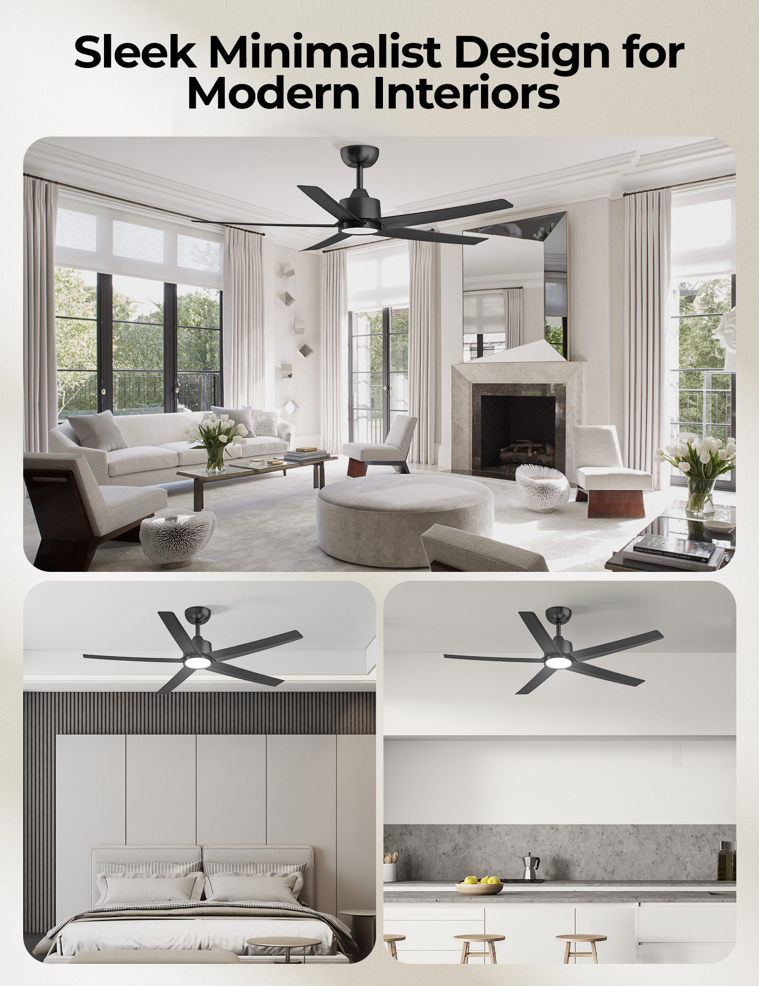 ocioc OC52-BK-5D-W5 Ceiling-Fans - View #9