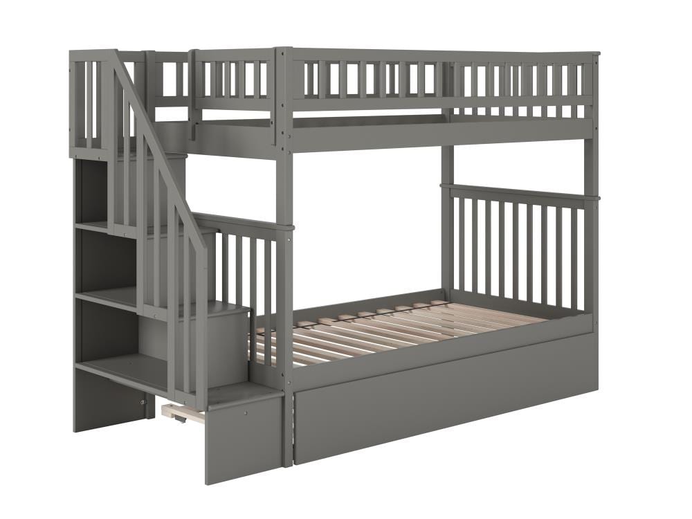 Afi Furnishings Woodland Staircase Bunk, Queen Size Bunk Bed With Twin On Top