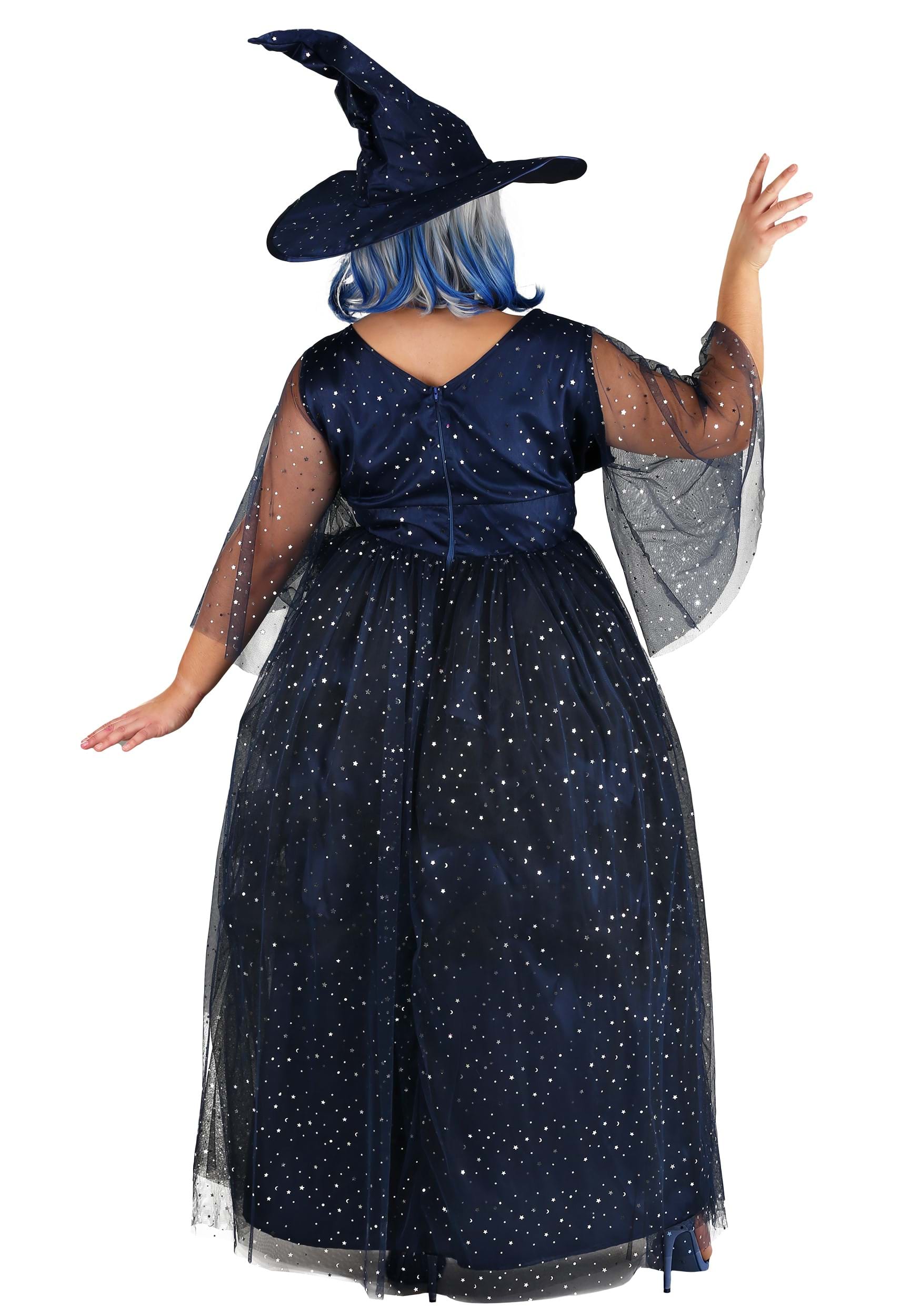 Women's Plus Size Moonbeam Witch Costume | Adult | Womens | 2X | Blue/Gray