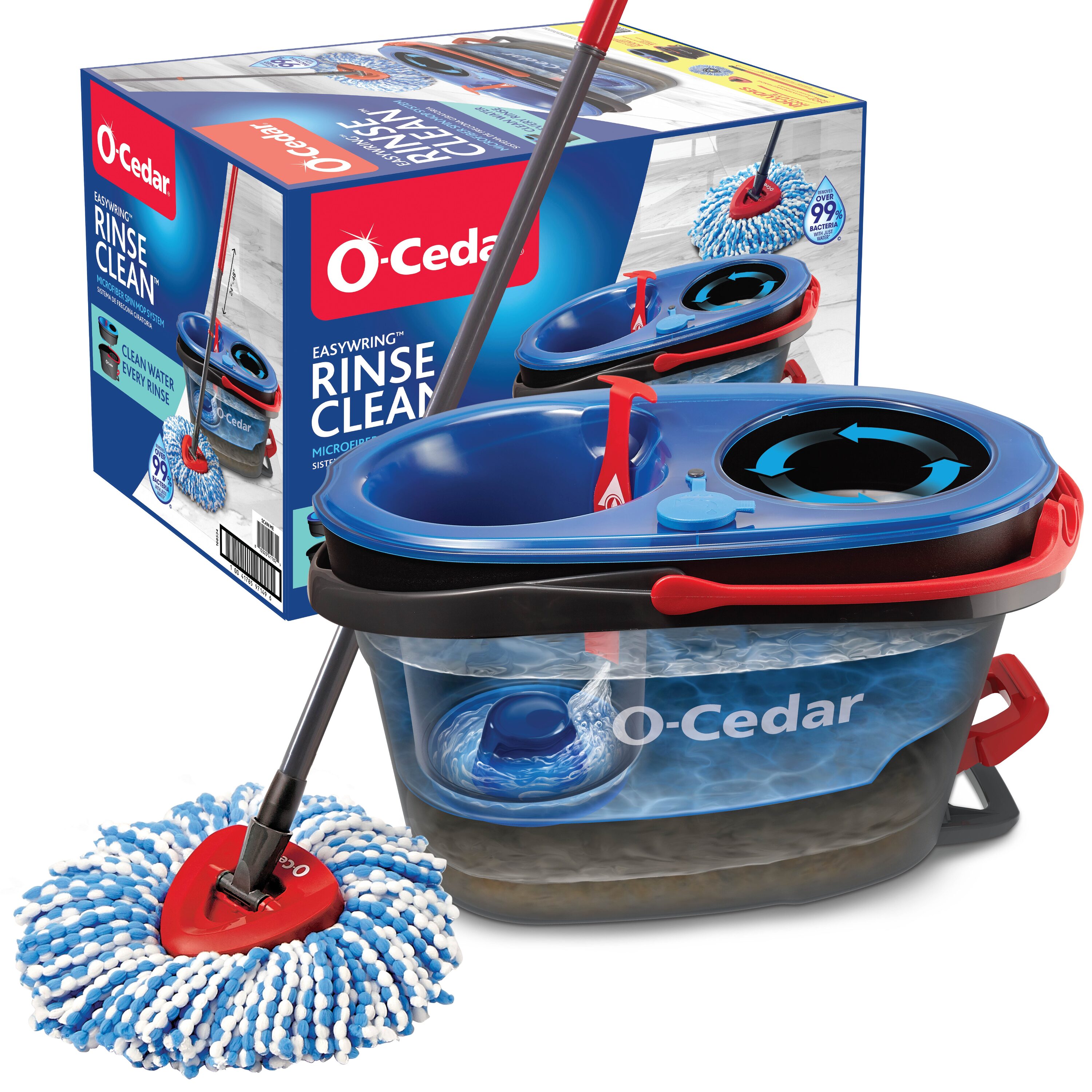 O-Cedar RinseClean Spin Mop With Bucket