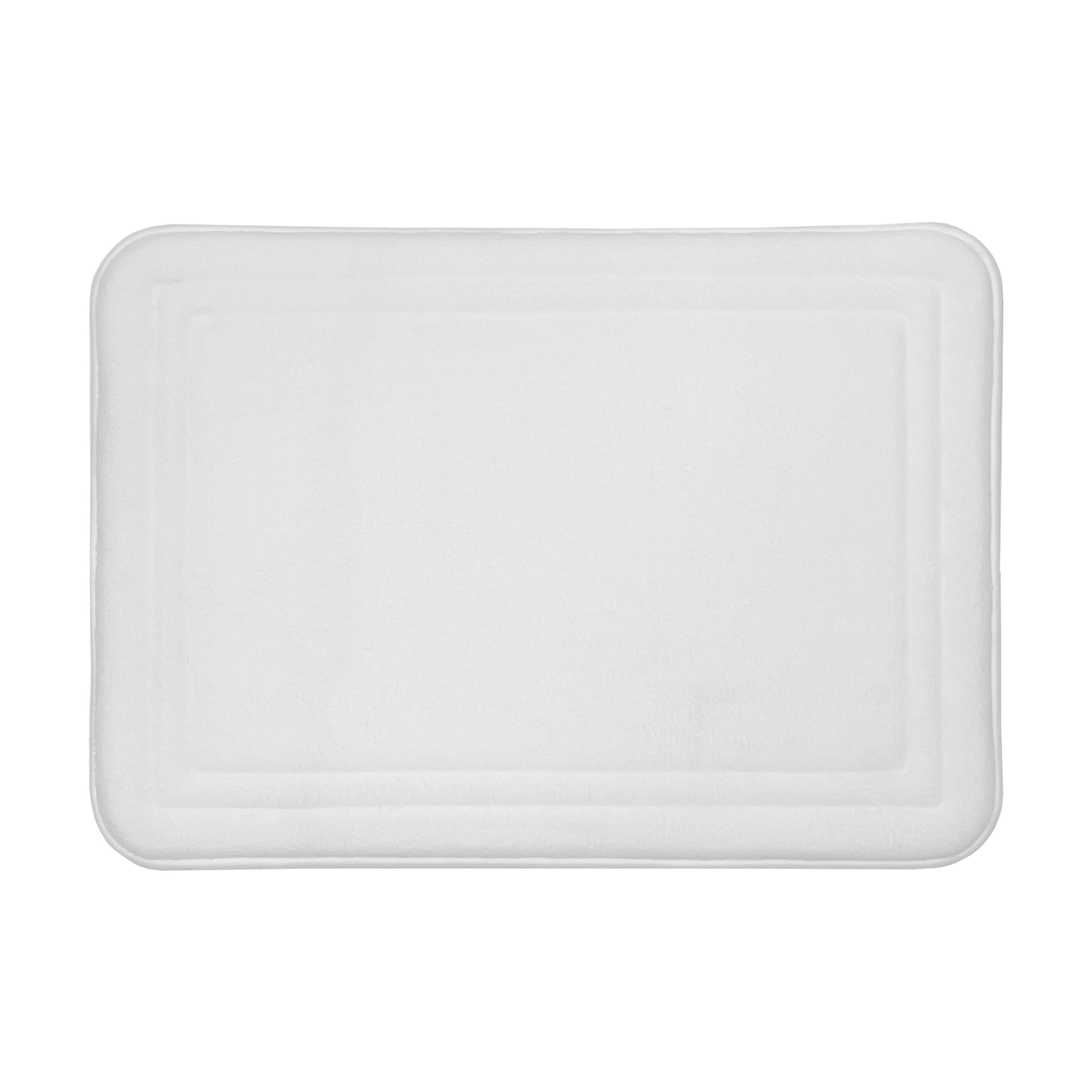 Achim MFMTELWH24 24-in x 17-in White Non-Slip Grip Indoor Kitchen Mat