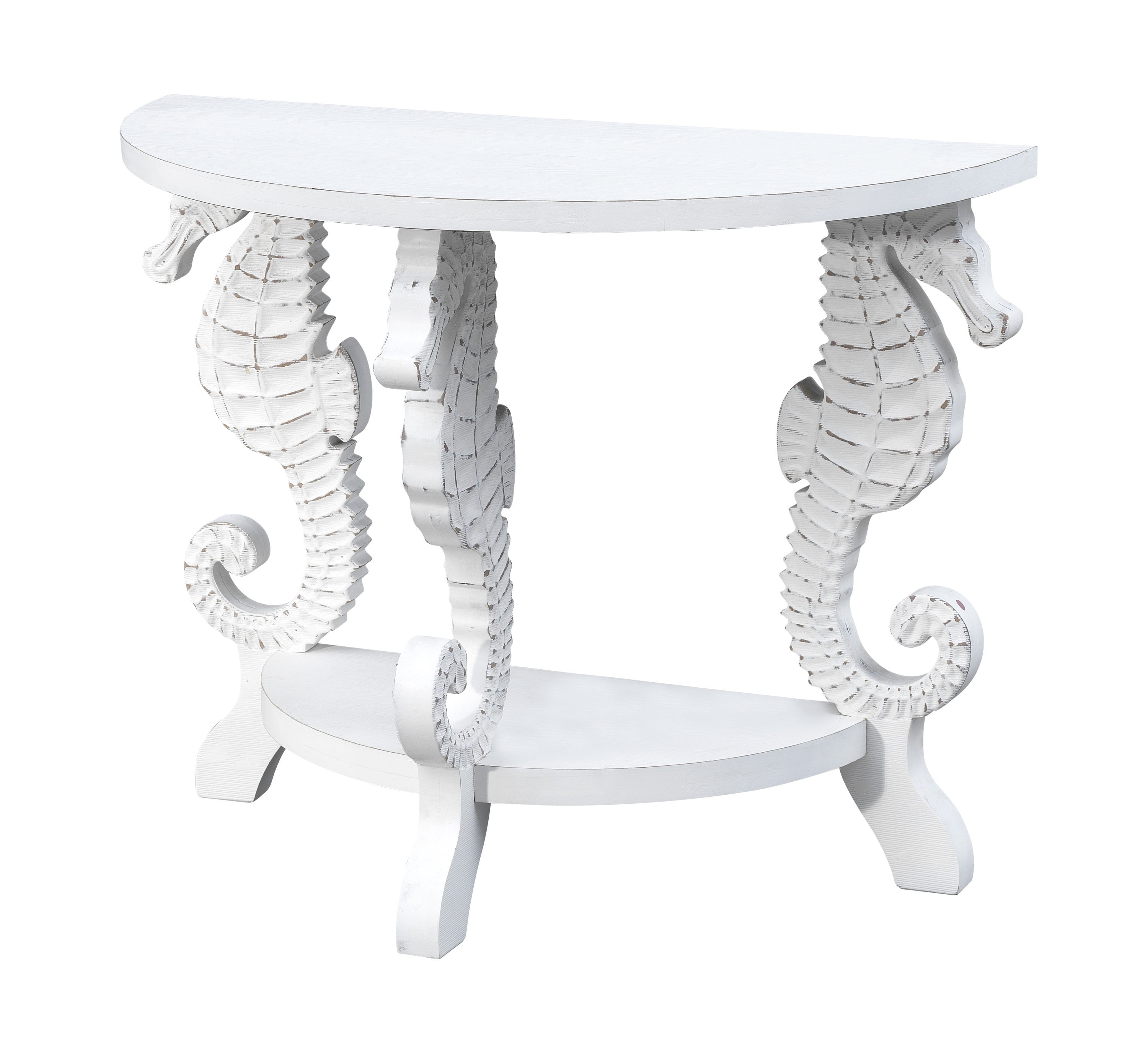 Coast to Coast 48137 Wonders of the Sea Coastal White Console Table