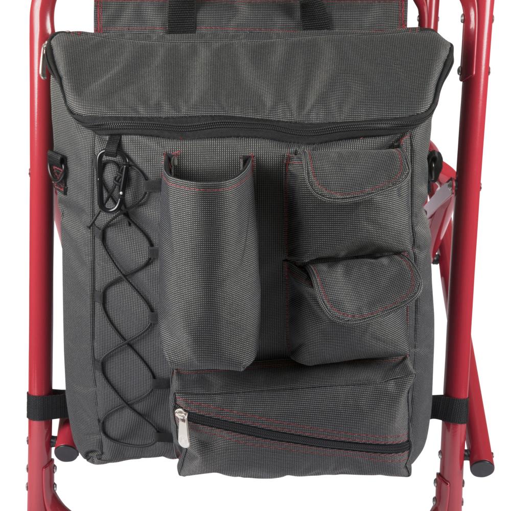 Picnic Time Polyester Dark Gray with Red Accents Folding Camping Chair ...