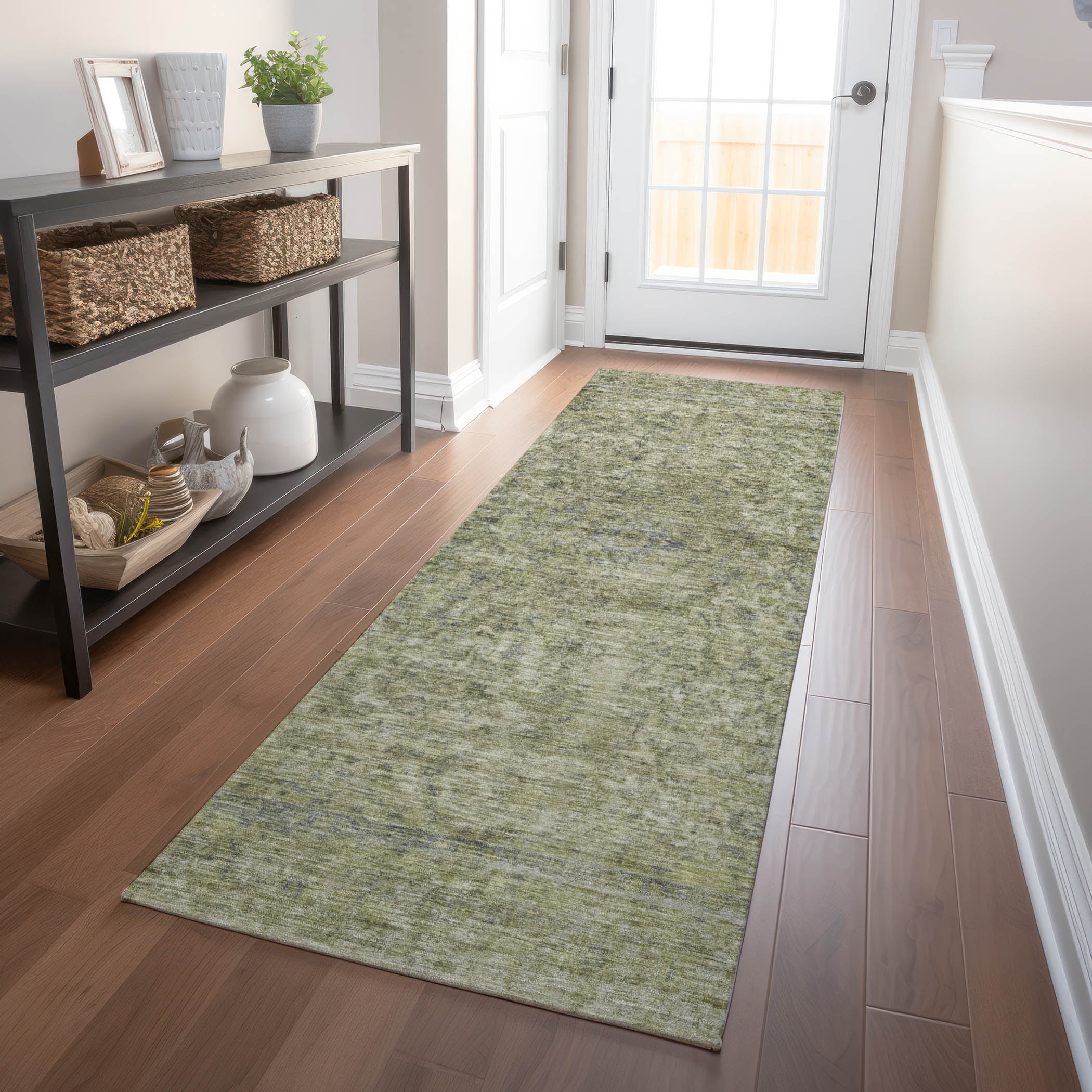 Addison Rugs ACN1645SA2X8 Chantille ACN1645SA 2 x 7 (ft) Loomed Polyester Sage Rectangular Indoor/Outdoor Machine washable Area rug
