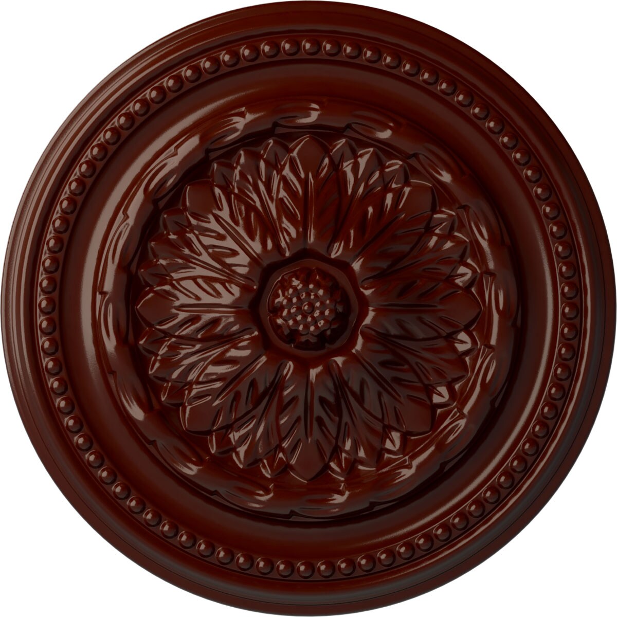 Ekena Millwork CM15CHBMF Chester 15.75-in W x 15.75-in L Painted Brushed Mahogany Polyurethane Whole Ceiling Medallion