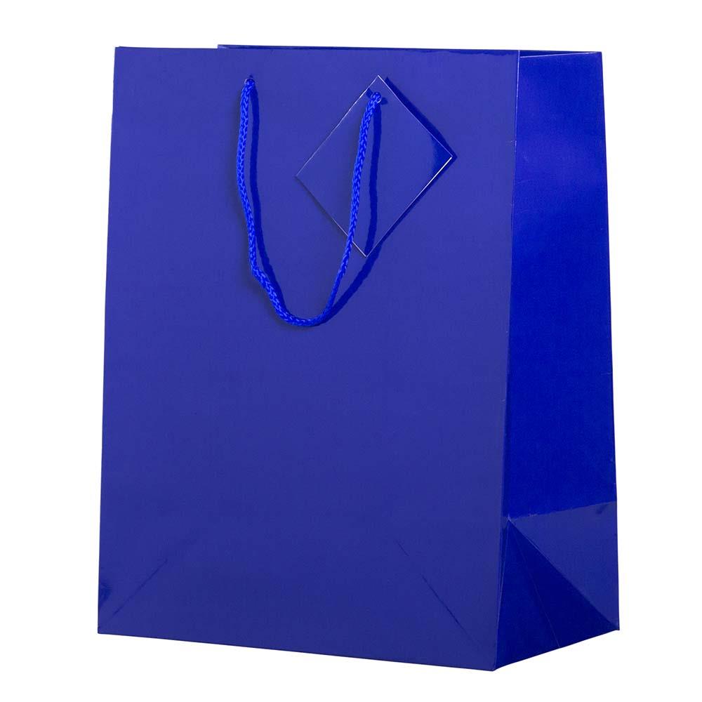 Jam Paper Matte Gift Bag, 16 x 12 x 6, Teal Blue, 1/Pack, Large Horizontal