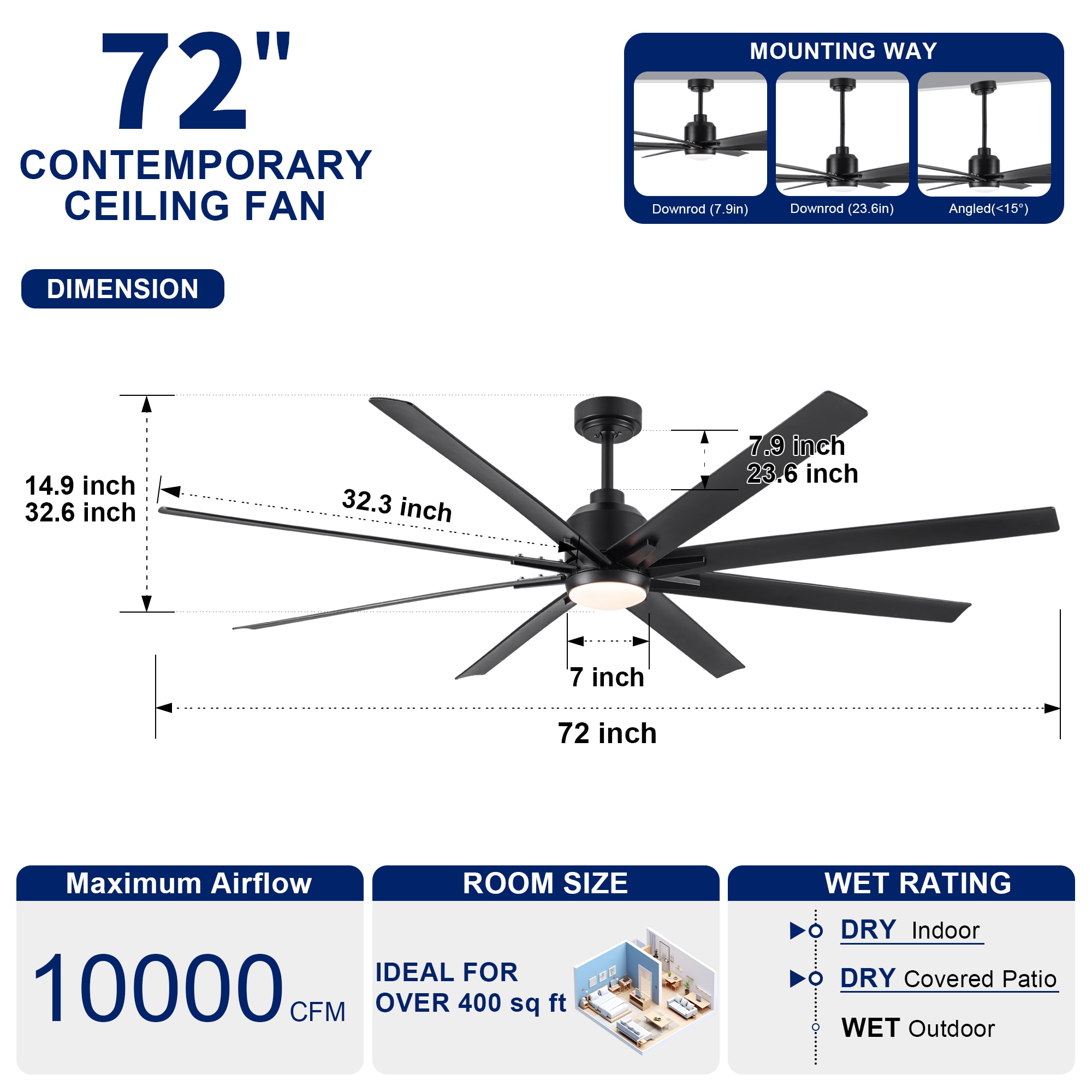 YUHAO LSDC1109BKA722 Ceiling-Fans - View #7