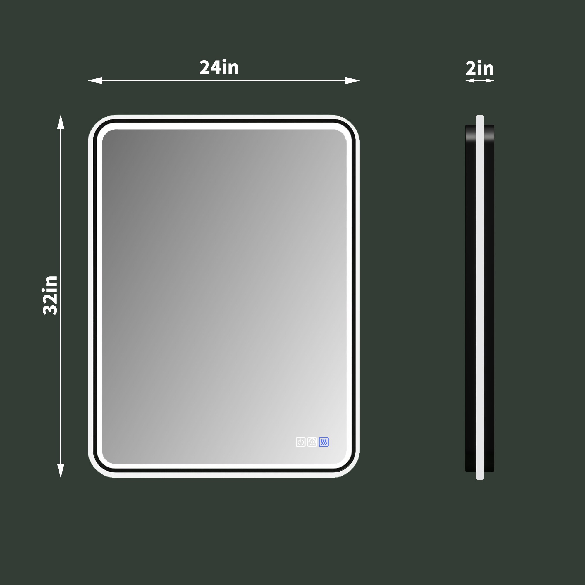 ExBrite EXBMV82432 Framed-Bath-Mirrors - View #2