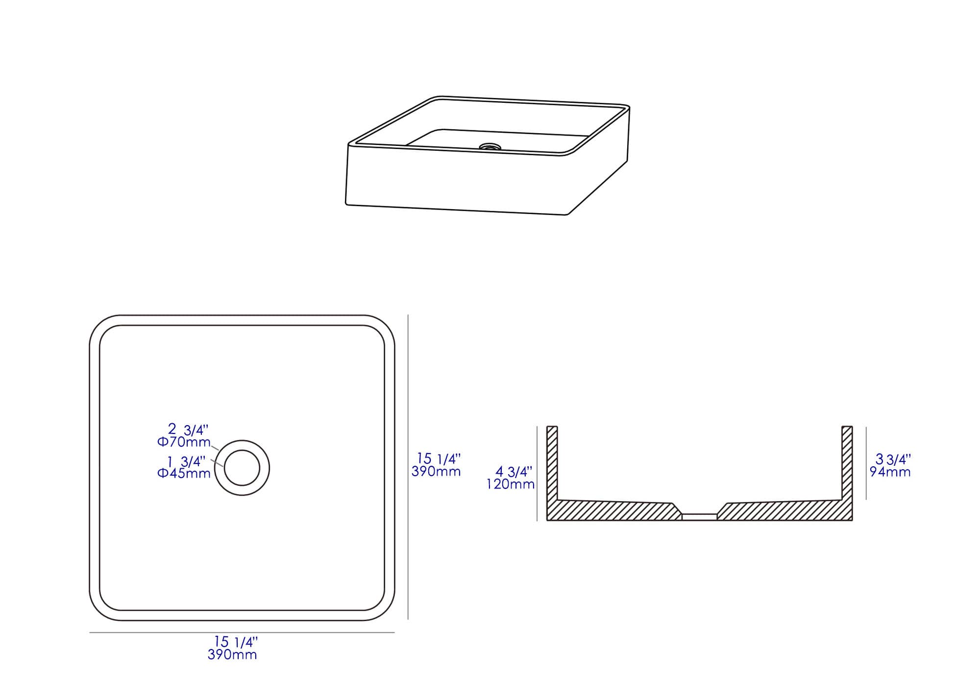 ALFI ABCO16S Bath-Sink - View #5