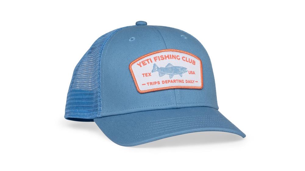 YETI Fishing Club Trucker Hat Pacific Blue at
