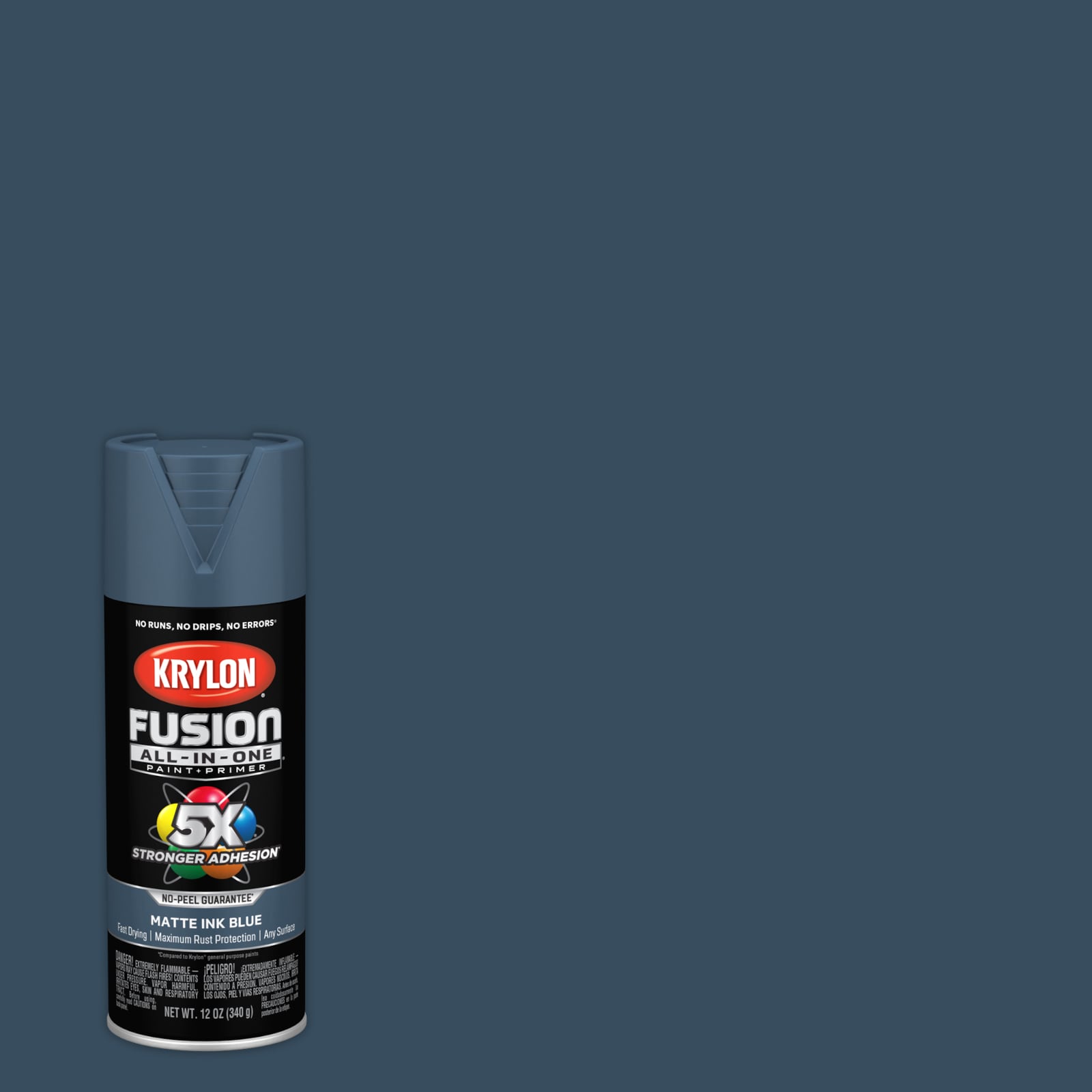 Krylon Fusion All-In-One Matte Ink Blue Spray Paint and Primer In One (NET  WT. 12-oz)