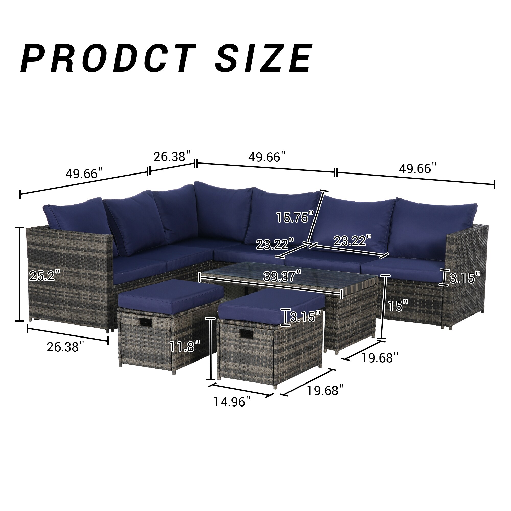 SINOFURN SYB670021BL Patio-Sofas-Daybeds - View #5