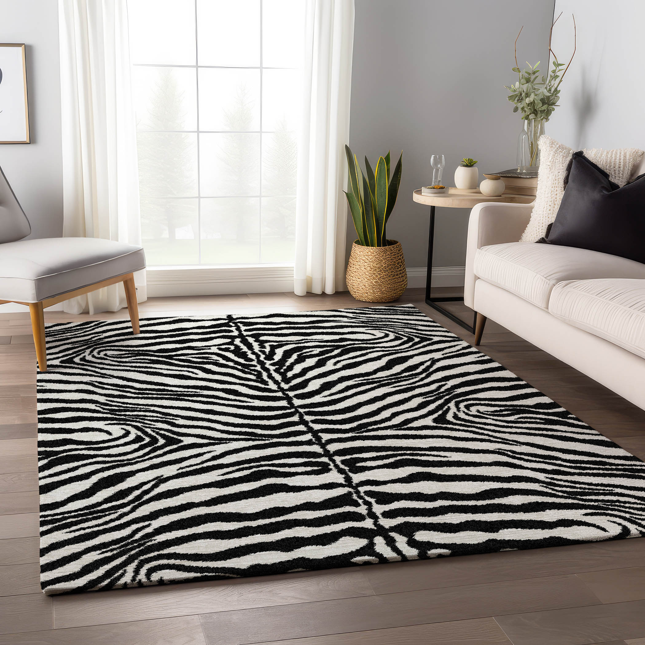 Addison Rugs AMF42PE8X10 Mayfield AMF42PE 8 x 10 (ft) Loomed Polyester Pearl Rectangular Indoor Abstract Machine washable Area rug