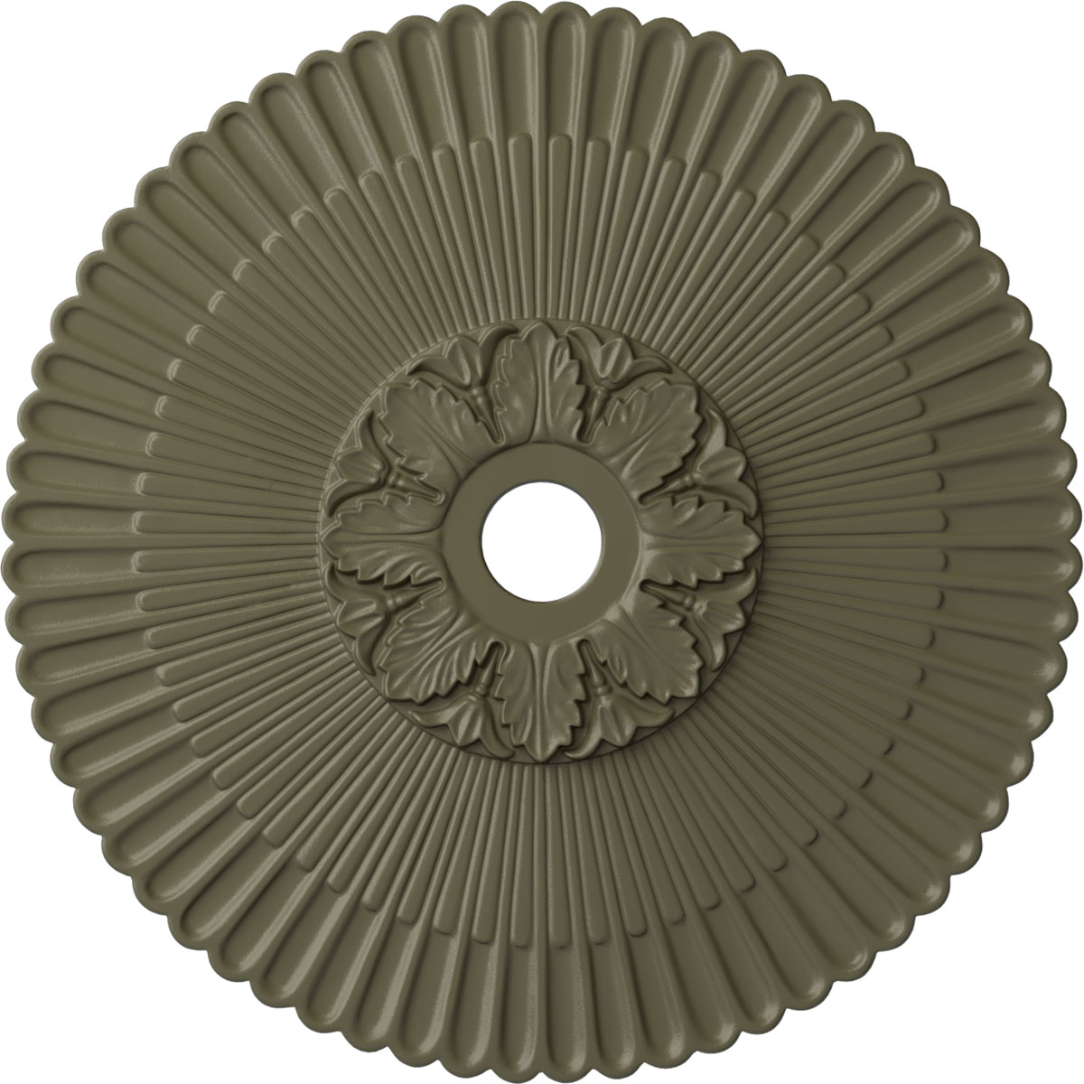 Ekena Millwork CM36MESSF Melonie 36.25-in W x 36.25-in L Painted Spartan Stone Polyurethane Whole Ceiling Medallion
