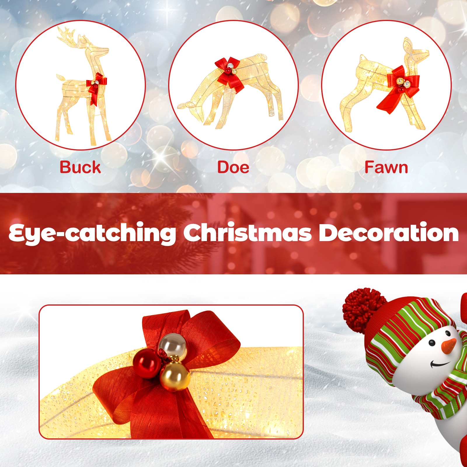 Forclover HBV-CT244S Table-Christmas-Decorations - View #5