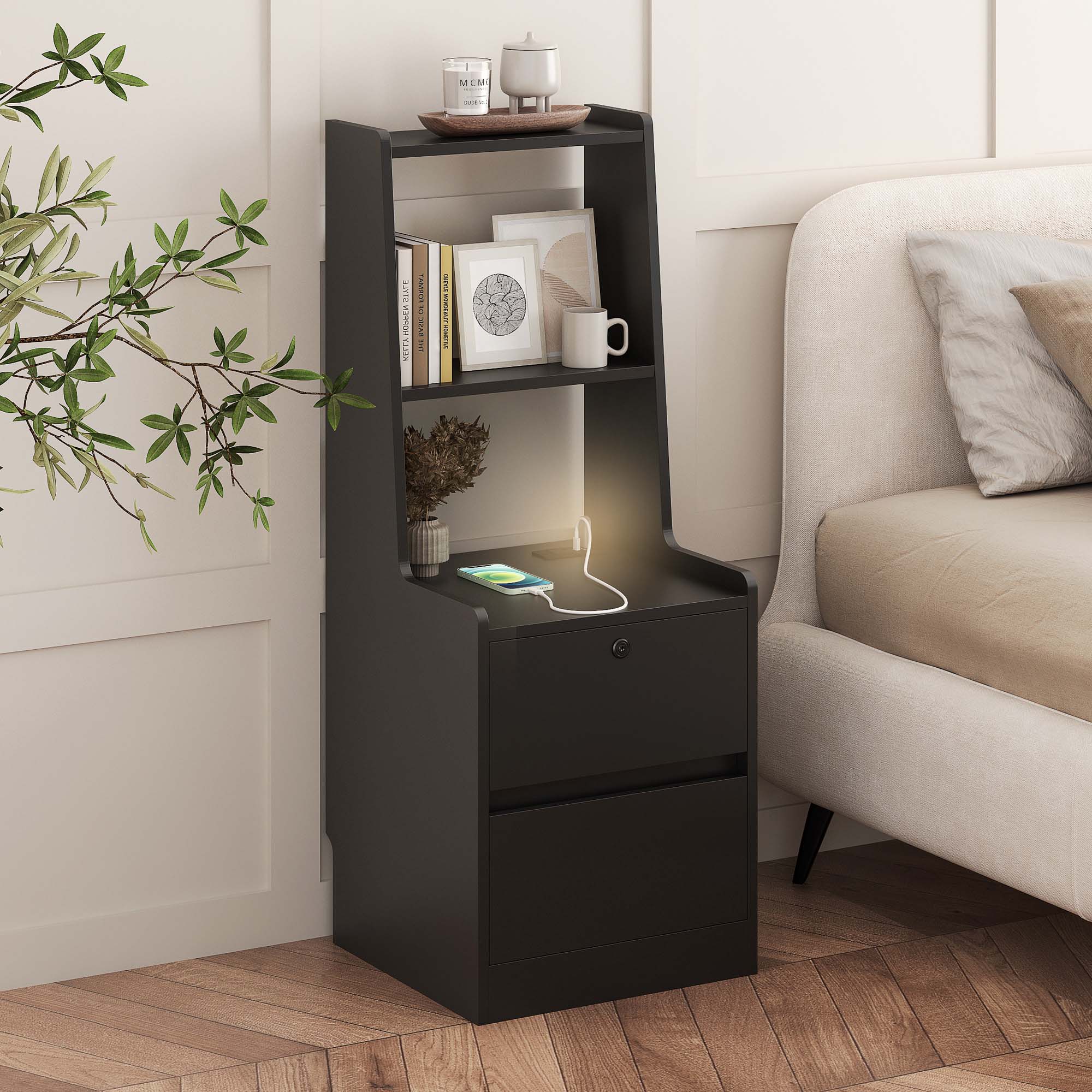 Sunrinx MG12-IF-42 Black Nightstand
