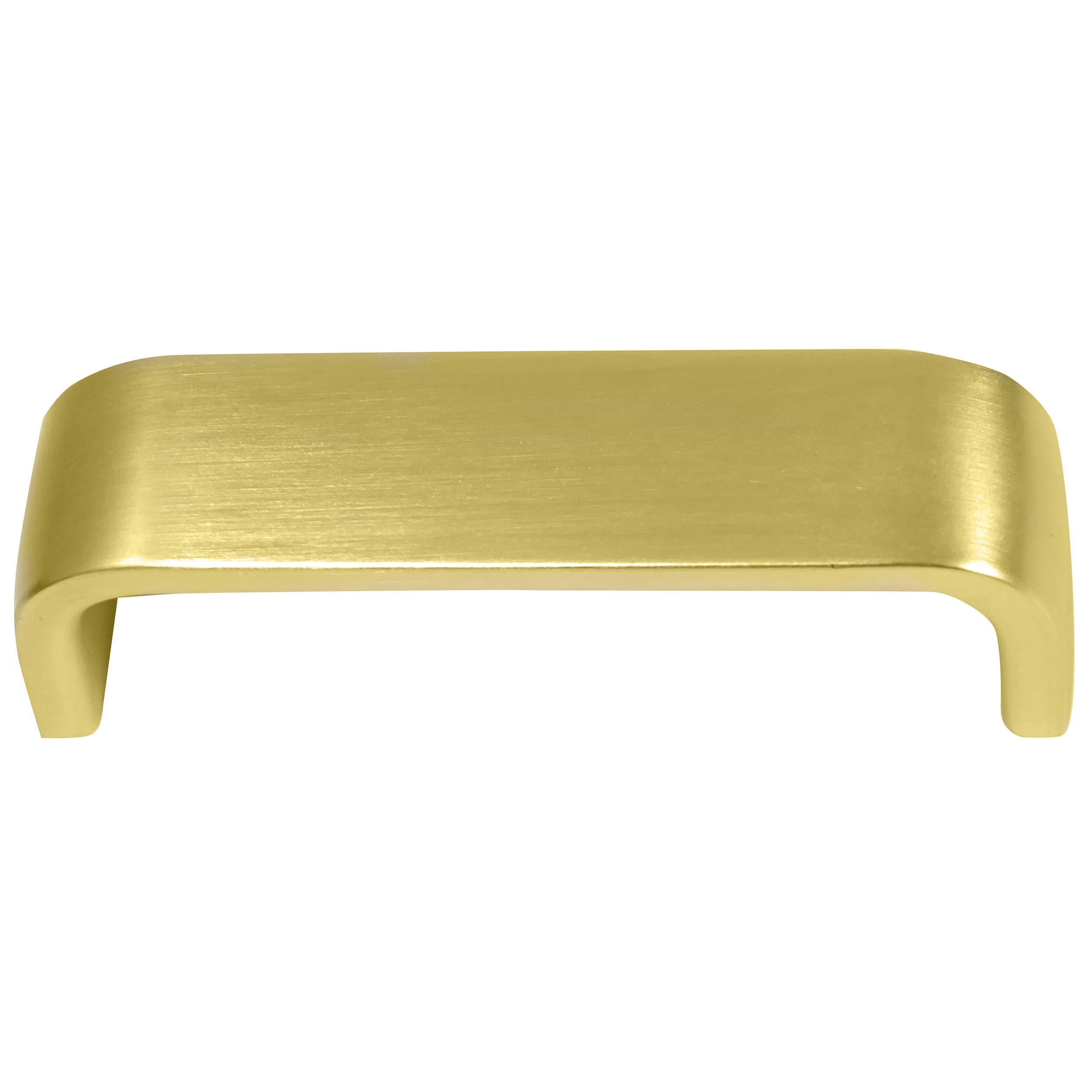 MNG Hardware 86104 Soho 3-3/4-in , 96mm Center to Center Matte Brushed Brass Rectangular Handle