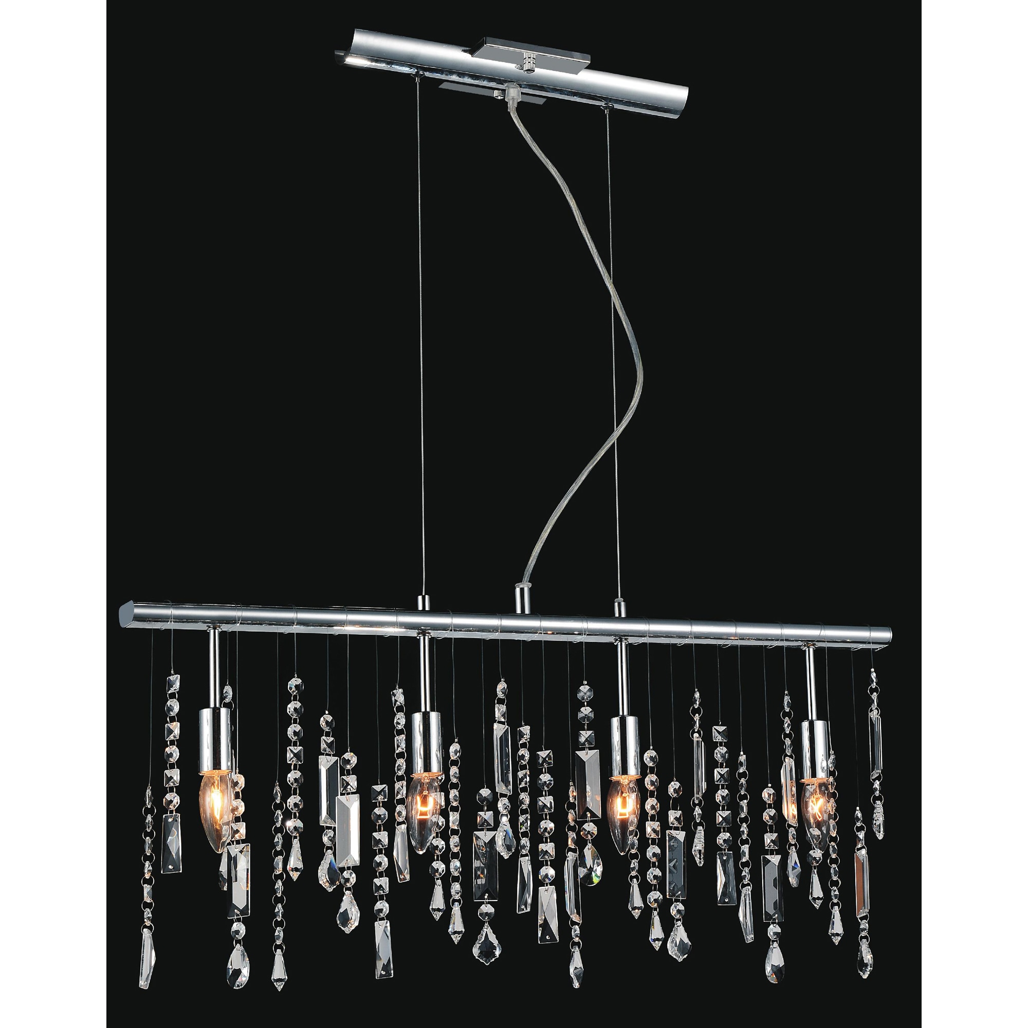 CWI Lighting 5549P30C Janine 4 -Light Chrome Traditional Crystal For Use in Bathrooms, Bedrooms, Dining Rooms, Foyers, Kitchens, Living Rooms Chandelier