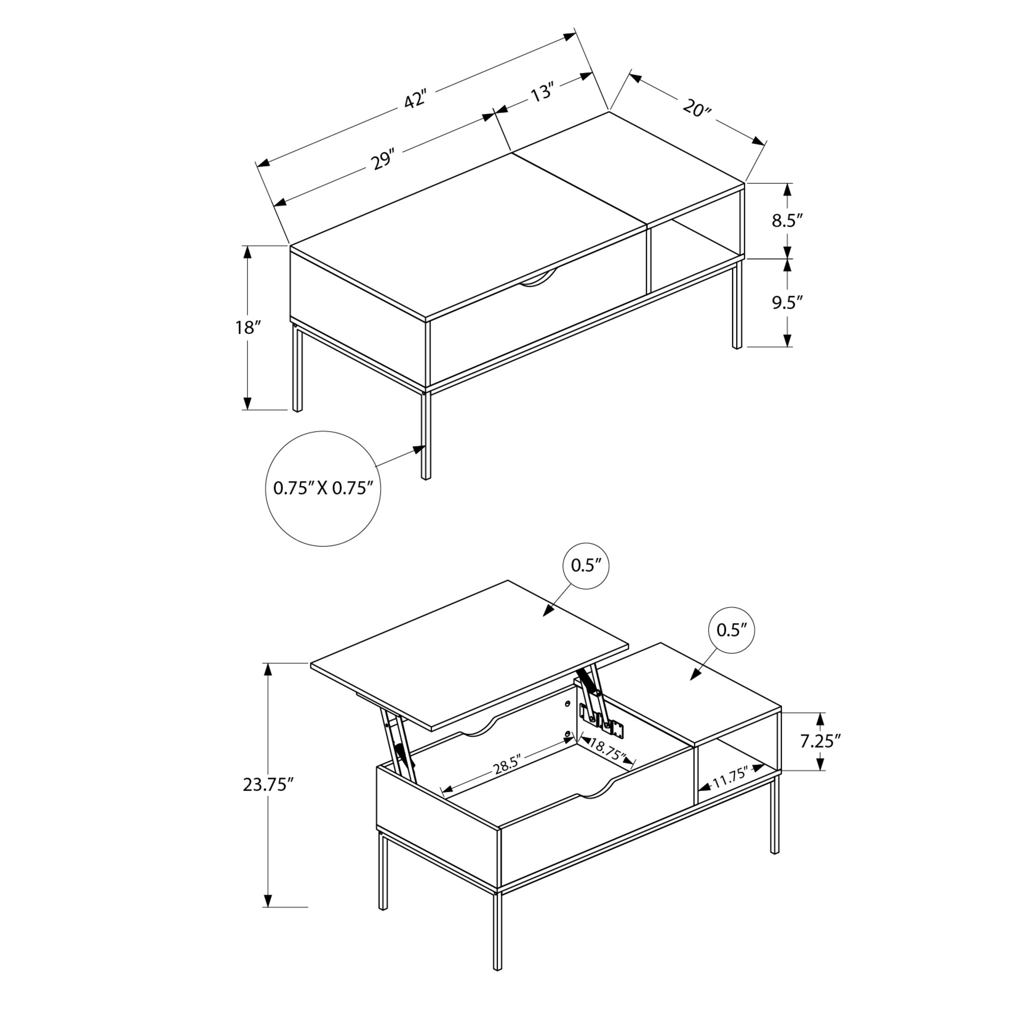 zwyo hosimu Q26081101363 Coffee-Tables - View #6