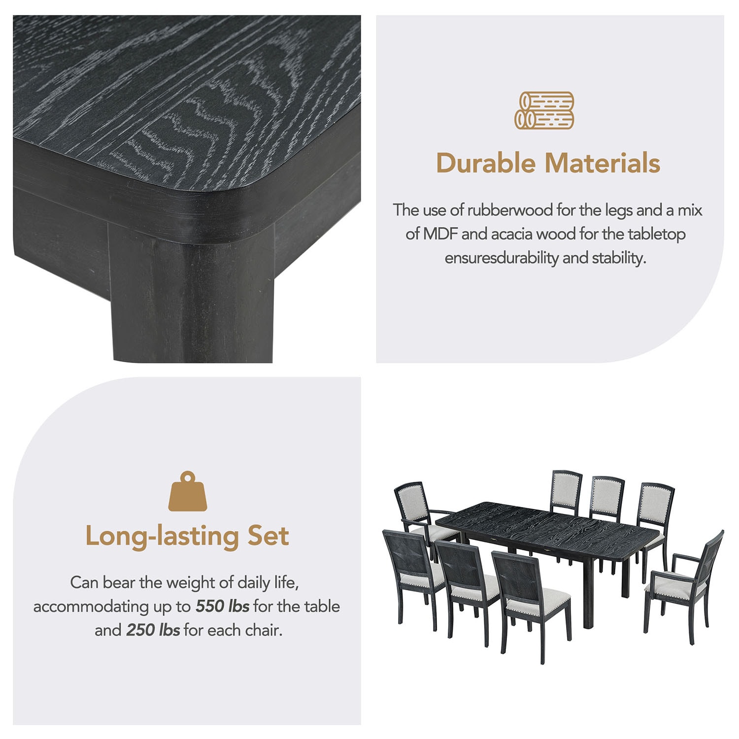 SINOFURN SYA010573BK Dining-Sets - View #10