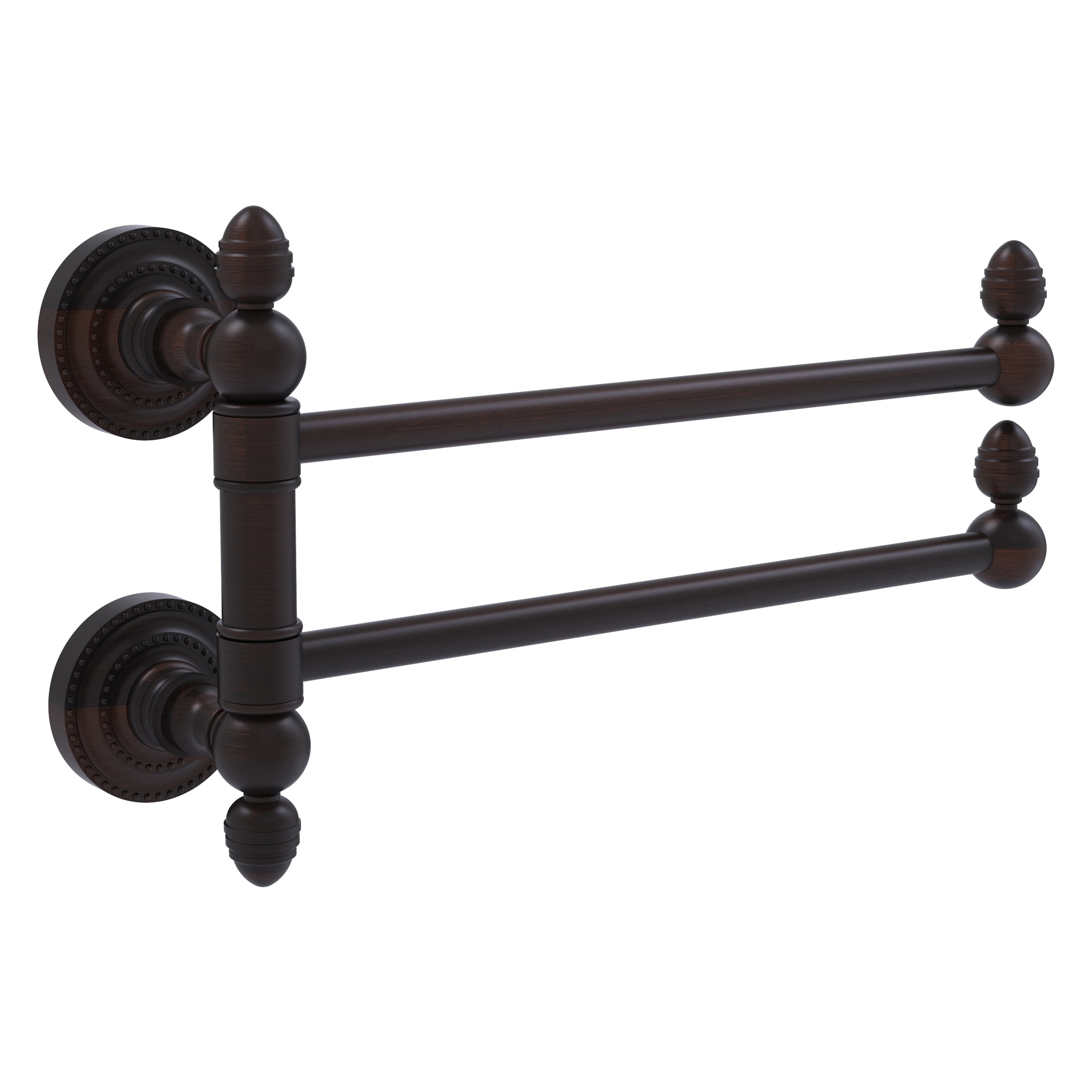 Allied Brass DT-GTB-2-VB Dottingham 12-in double Venetian Bronze Wall mount Double Towel Bar