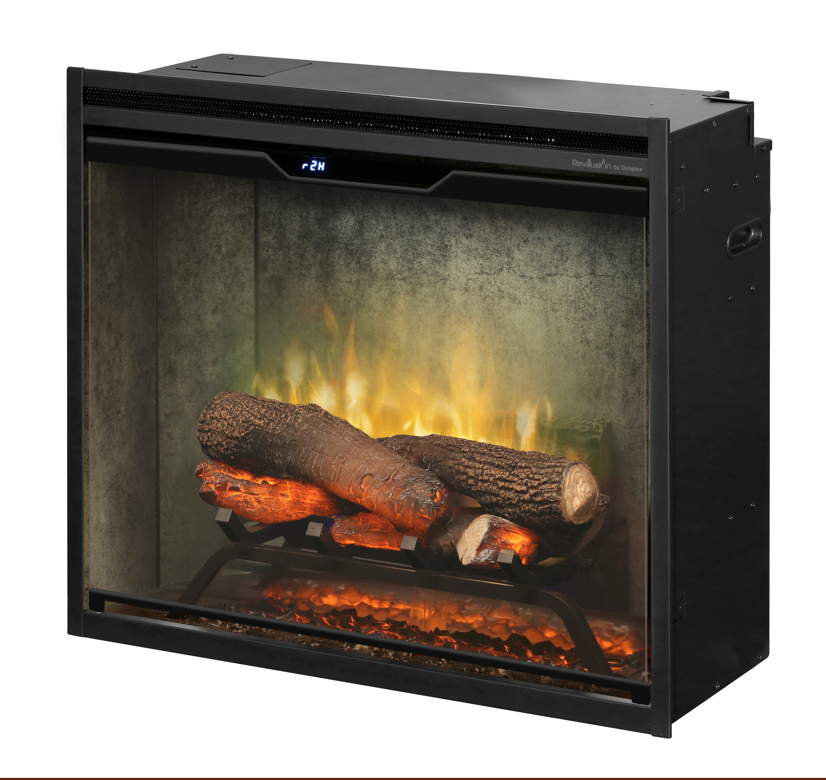Dimplex RBF24DLXWC 24-Inches W Black Free standing Fan-forced Flat wall Electric Fireplace with Remote Control Included