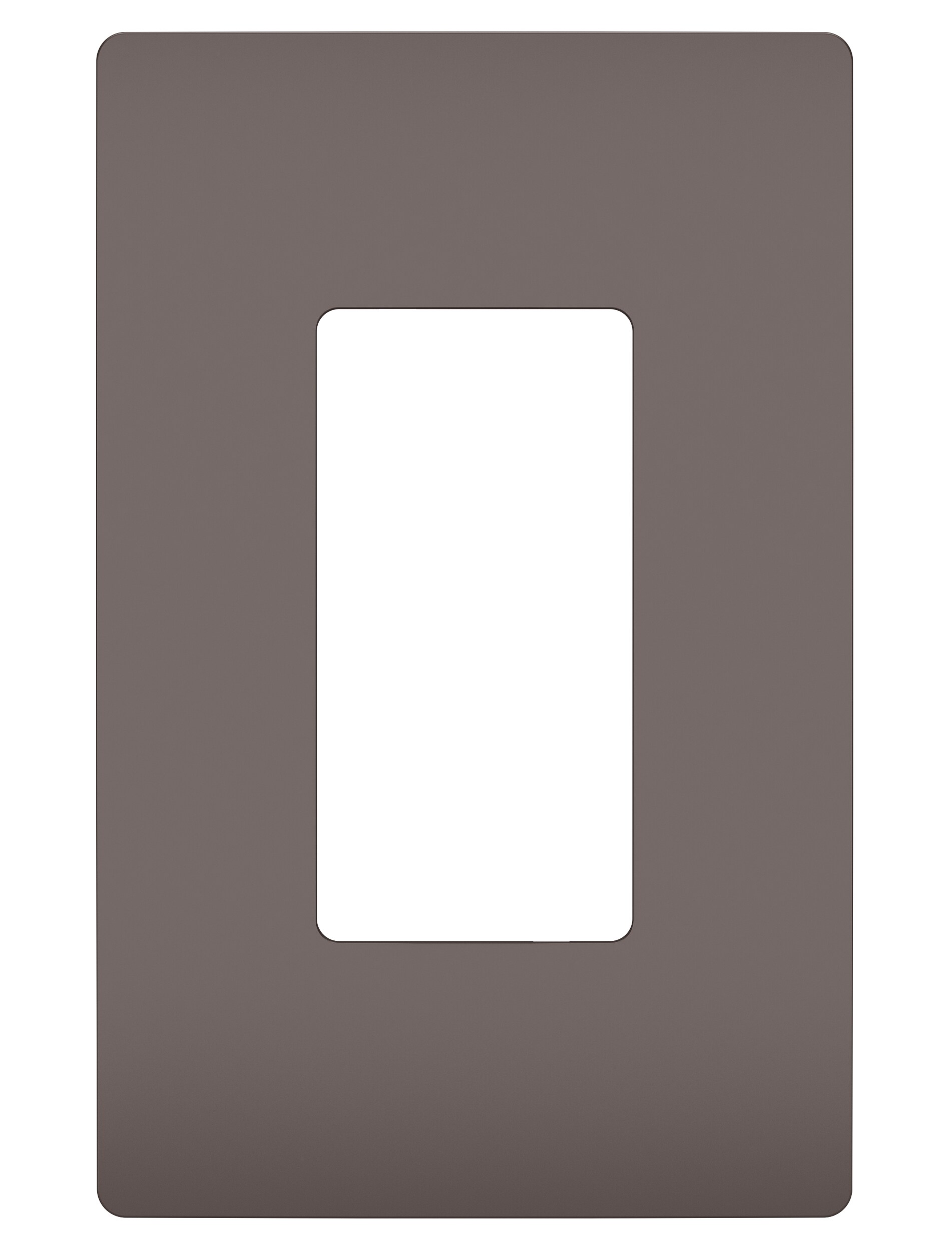 Legrand RWP26 radiant 1 -Gang Midsize Size Brown Polycarbonate Indoor Screwless Decorator Wall Plate